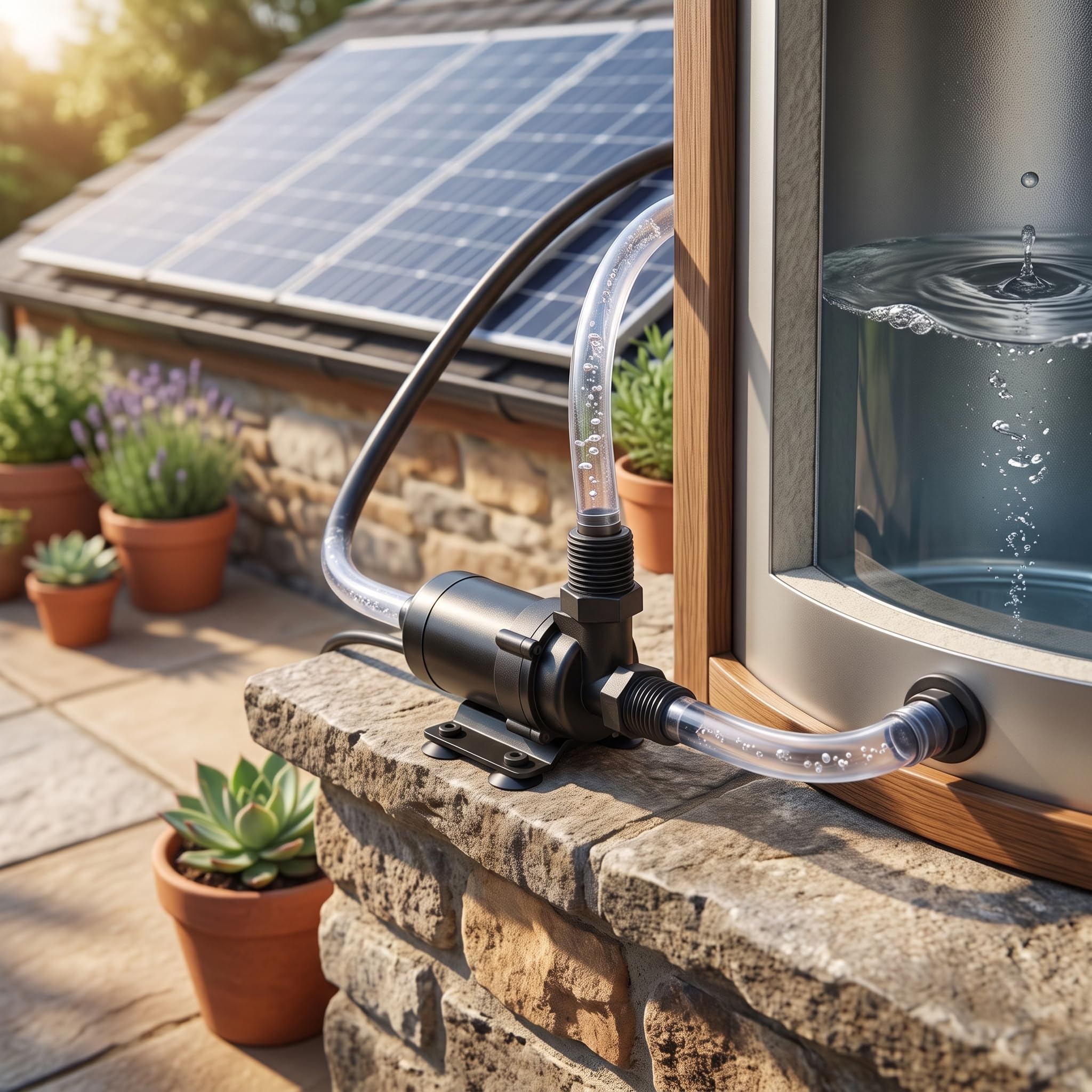 JT-660D-24 Bomba de Agua sin Escobillas de 24V DC, Bomba de Agua Sumergible Ecológica de Bajo Ruido para Calentador de Agua Solar
