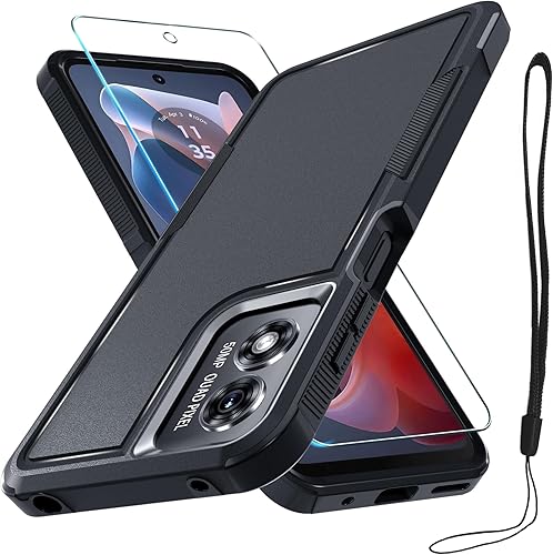 Funda protectora 2 en 1 para Motorola Moto G Play 2023, Moto G Pure, Moto G Power 2022 con protector de pantalla de vidrio templado, 2 en 1, de Funda protectora 2 en 1 para Motorola Moto G Play 2023, Moto G Pure, Moto G Power 2022 con protector de pantalla de vidrio templado, 2 en 1, de