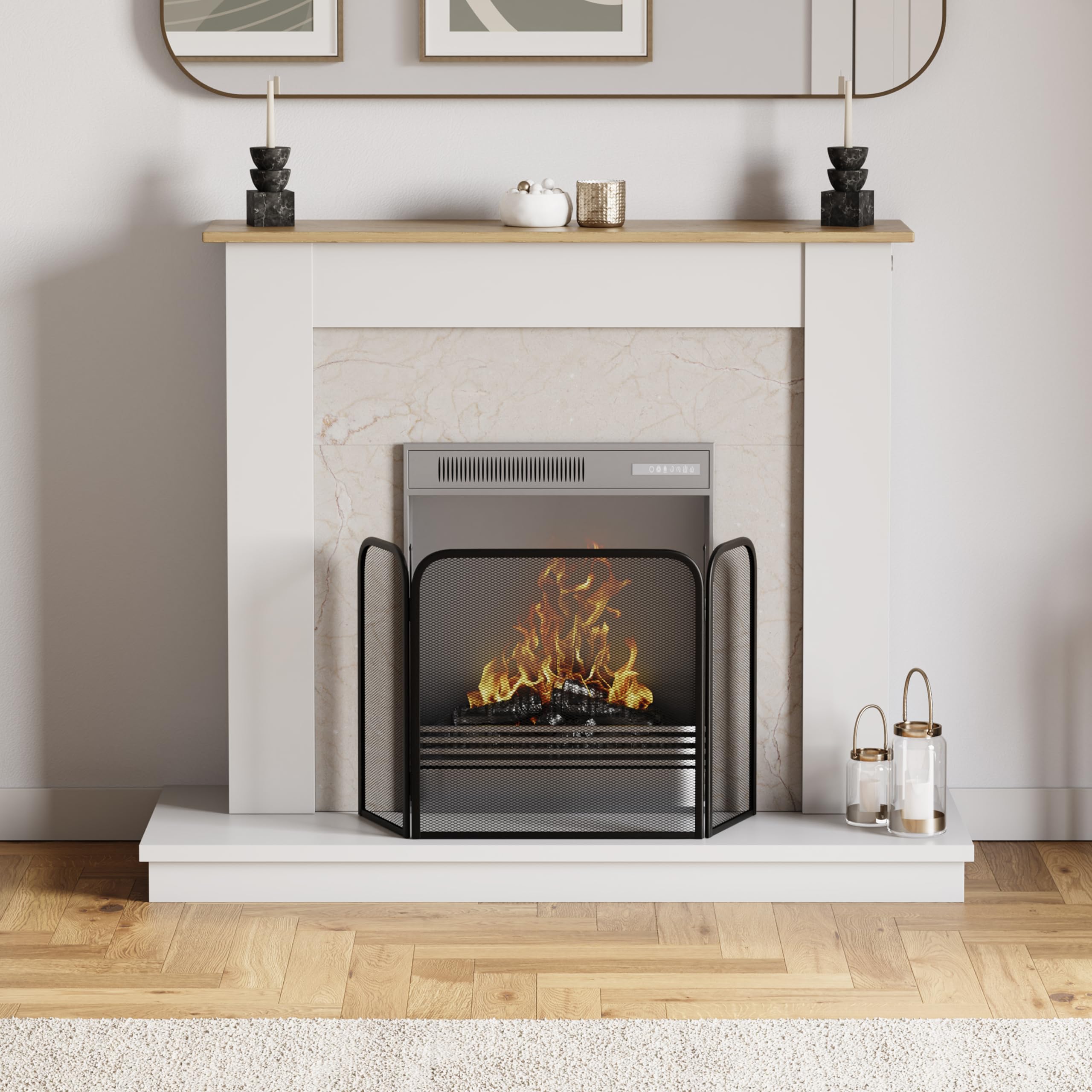 Pare-étincelles carré Noir Fire Vida Roxby