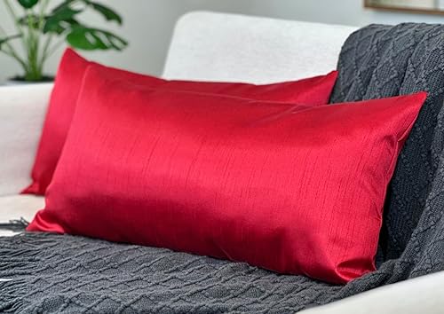 Vista 127 de Aiking Home - Funda de almohada de seda sintética, cierre de cremallera, juego de 2