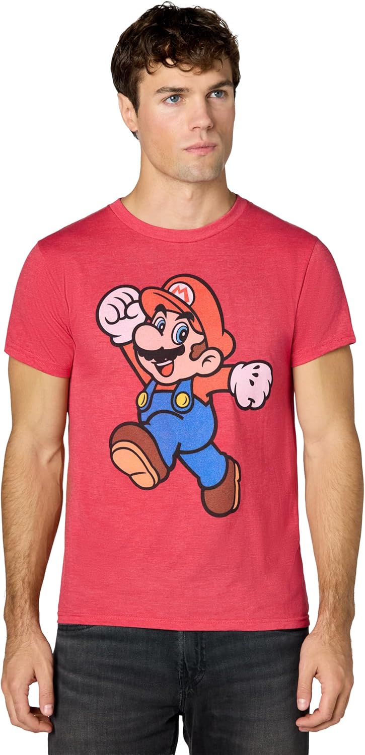 Nintendo Mens Nintendo Super Mario Jump Pose T-shirtT-Shirt
