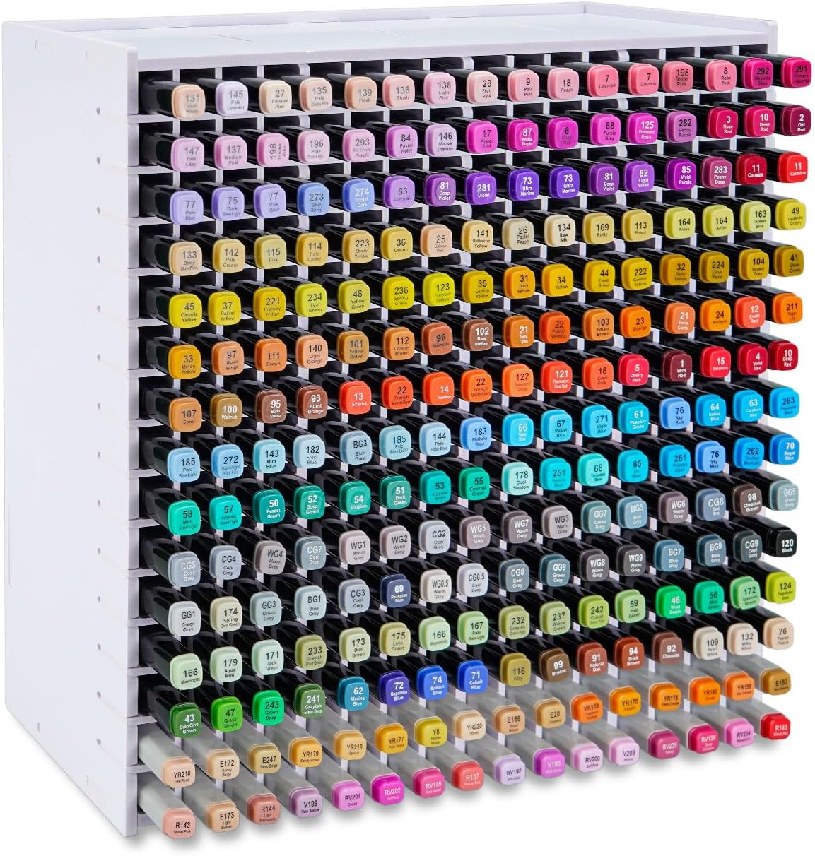 SANFURNEY Marker Pen Organizer Holder for 240 Markers, Craft Art Supply Storage Rack, Desktop Art Marker Pens Colored Pencils Holder Storage Case for Home Classroom Office