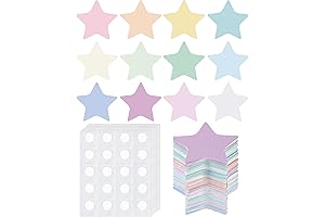 Assorted Color Pastel Star Paper Die Cuts for Bulletin Board Decorations
