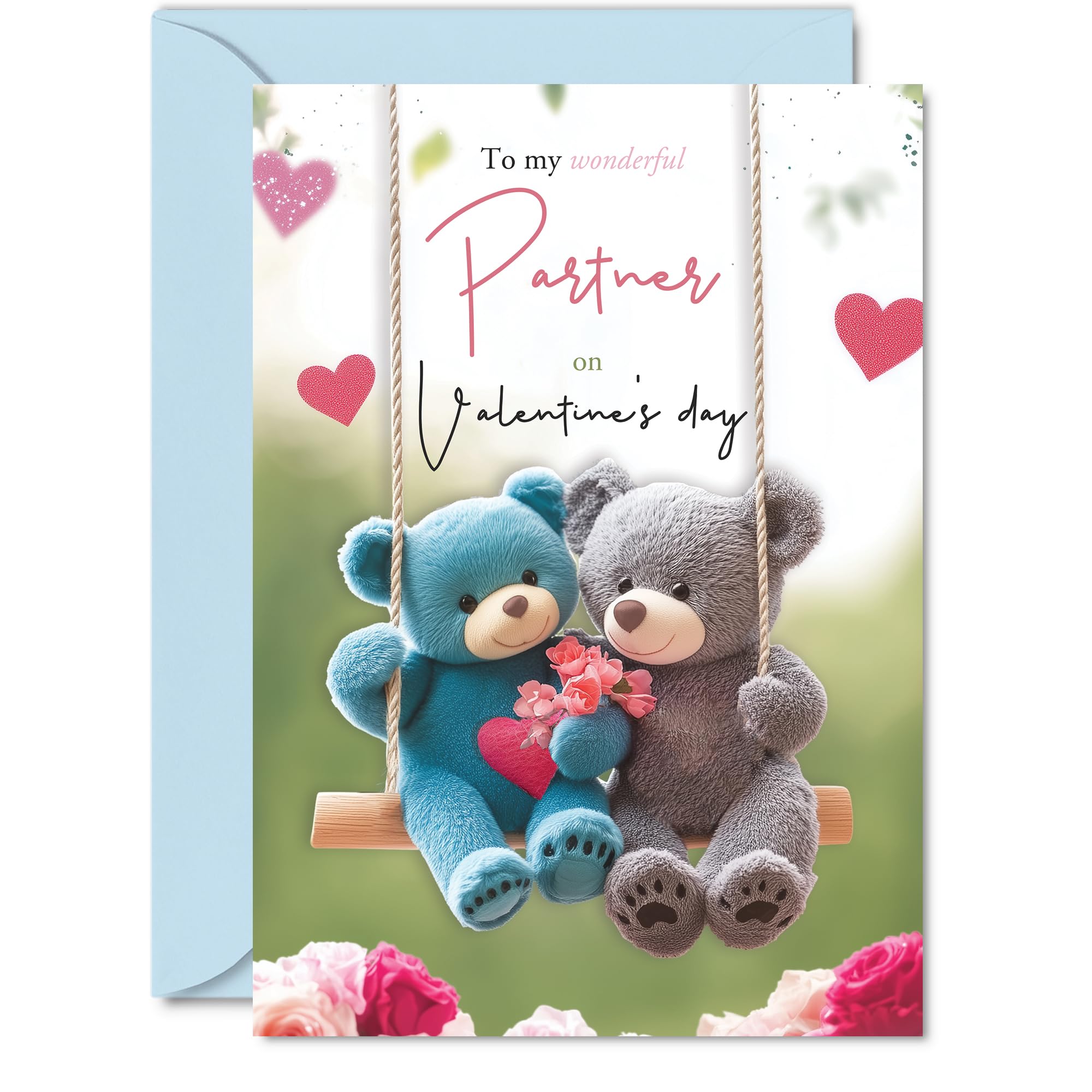 Partner Valentines Day Card - Be By Your Side - Happy Valentines Card for Partner from Boyfriend Girlfriend, A5 Valentine Greeting Cards