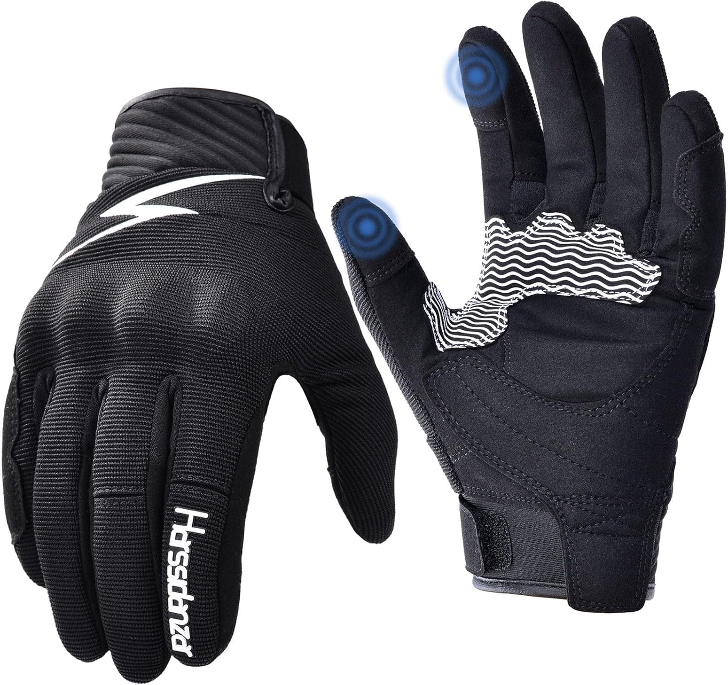 Harssidanzar Men Motorcycle Gloves Riding Cycling Hiking Outdoor Dirty Bike Gloves Racing Power Sports KM059US