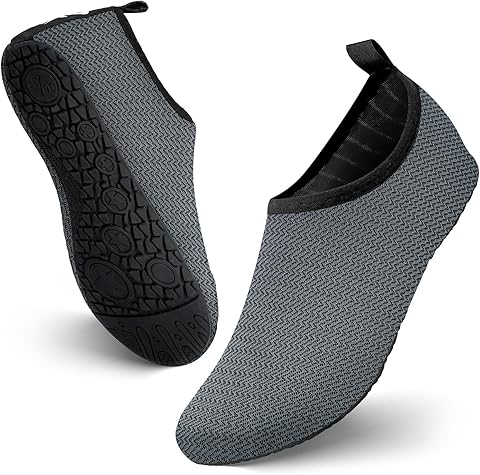 JOTO Escarpines para Mujer Hombre Niño, Zapatillas Acuáticas Secado Rápido Tipo Calcetines como Descalzado, Zapatos de Agua para Paseo en Playa Buceo Snorkel Kayak Surf -23cm/36-37