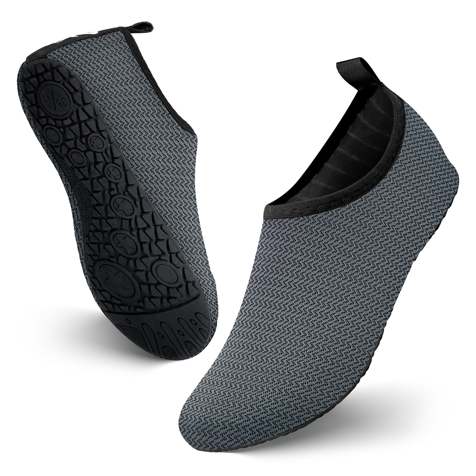 JOTO Water Shoes for Women Men Kids, Barefoot Quick-Dry Aqua Water Socks Slip-on Swim Beach Shoes for Snorkeling Surfing Kayaking Beach Walking Yoga