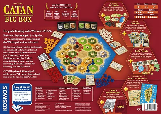 Foto 2 de 7 de Catan - Big Box 2019: Juego de mesa, Estrategia, Medieval, 3-6 jugadores, 10+