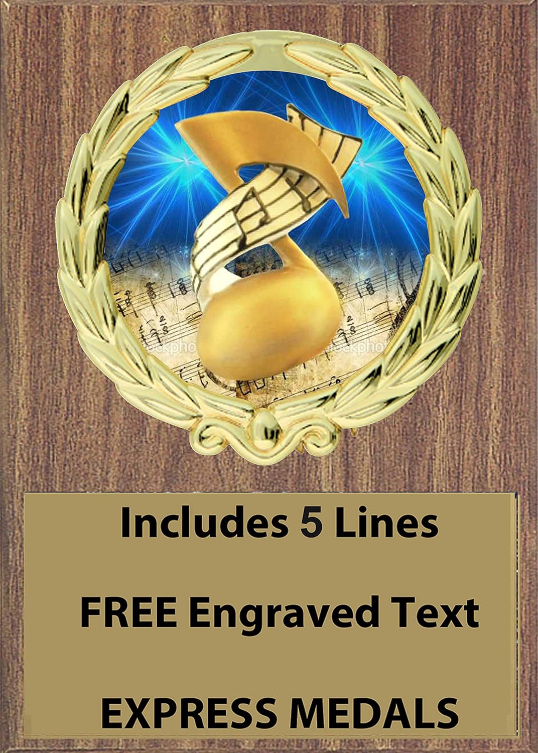 Express Medals Various Styles of Personalized Music Award Plaques Trophy Prize Gift