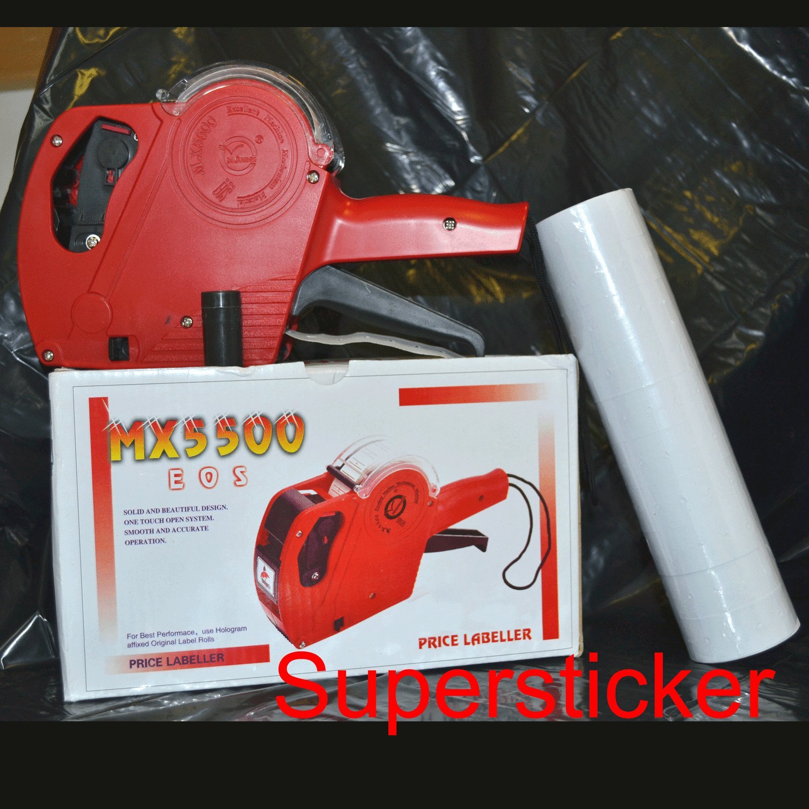 Mx-5500 Eos 8 Digits Price Tag Gun Labeler + 5000 White / Blank labels +1 Ink