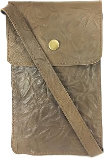 Chalk factory Natural Leather Crossbody Shoulder Bag Cellphone Pouch Wallet Bag (Glazed Forest)