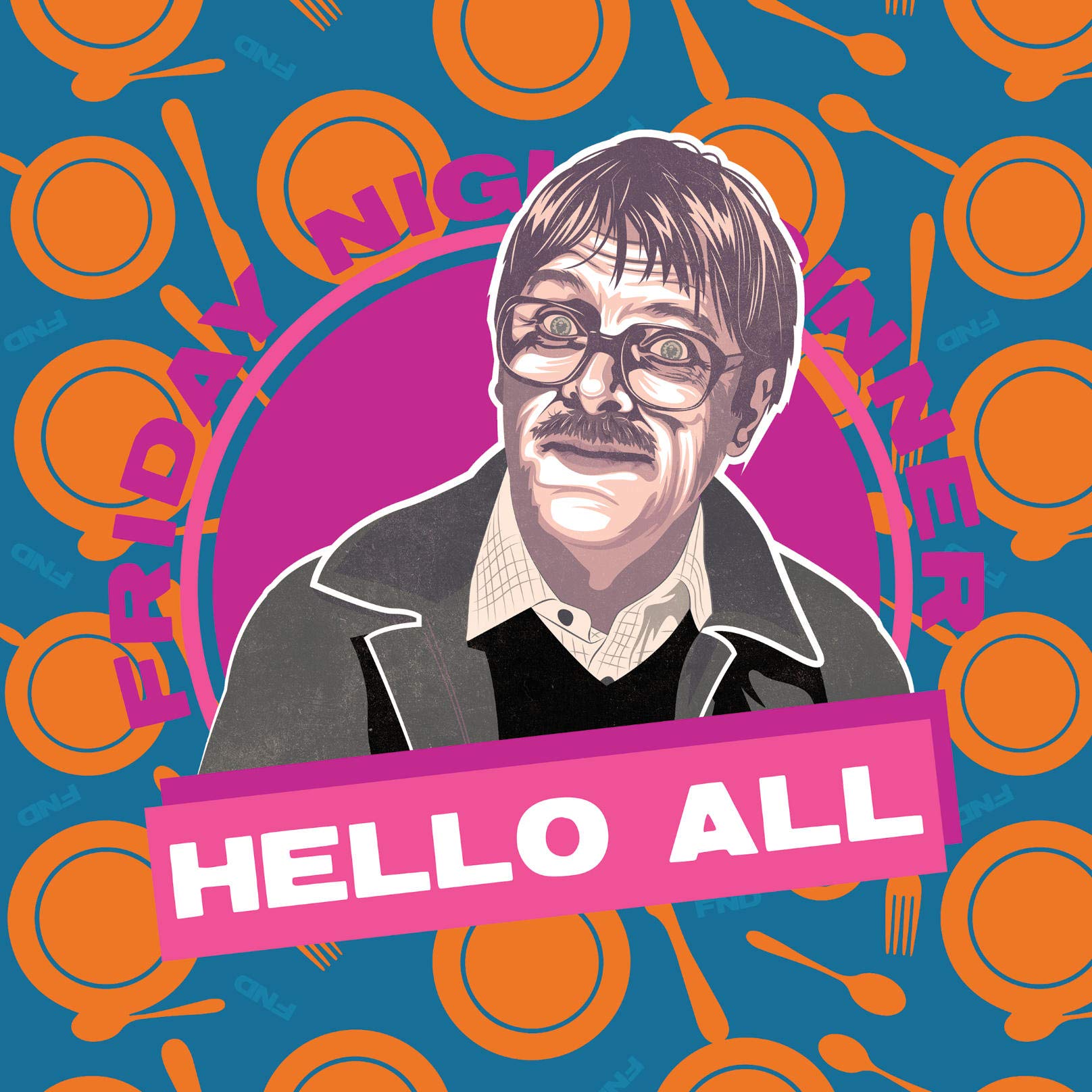 Friday Night Dinner Jim Hello All Art Print