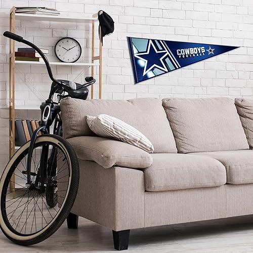 Vista 71 de Rico Industries NFL Football Primary 12" x 30" Felt Wall Décor Pennant - Great for Home/Bed Room/Man Cave Décor