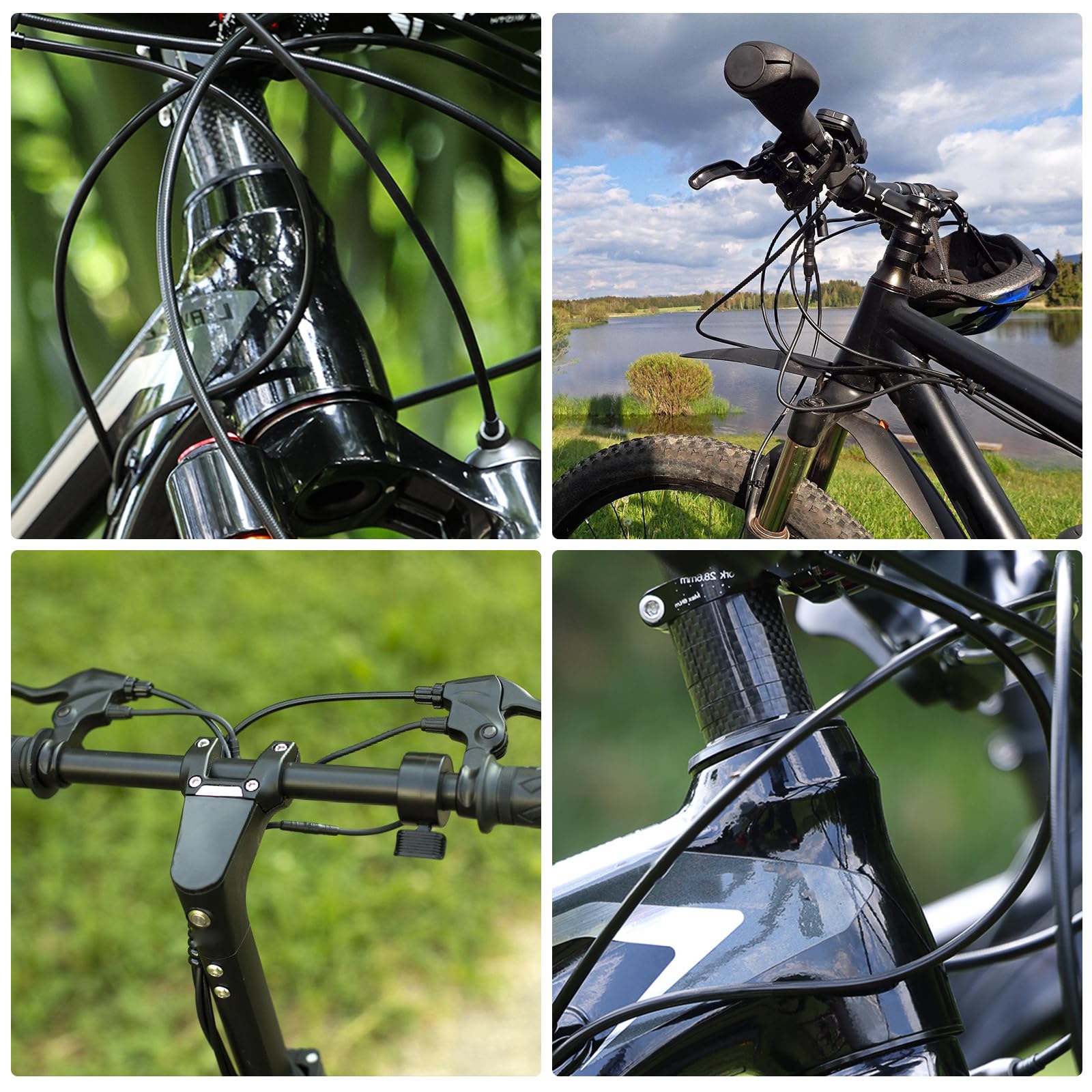 Cavo Freno Bicicletta, 10 Metri Set Di Cavi Freno Bicicletta, Ø5mm Guaina Cavo Freno Bici Con 20 Tappi Terminali, Cavo Del Freno Della Bici Per Mtb Montagna E Biciclettas Da Strad, Nero