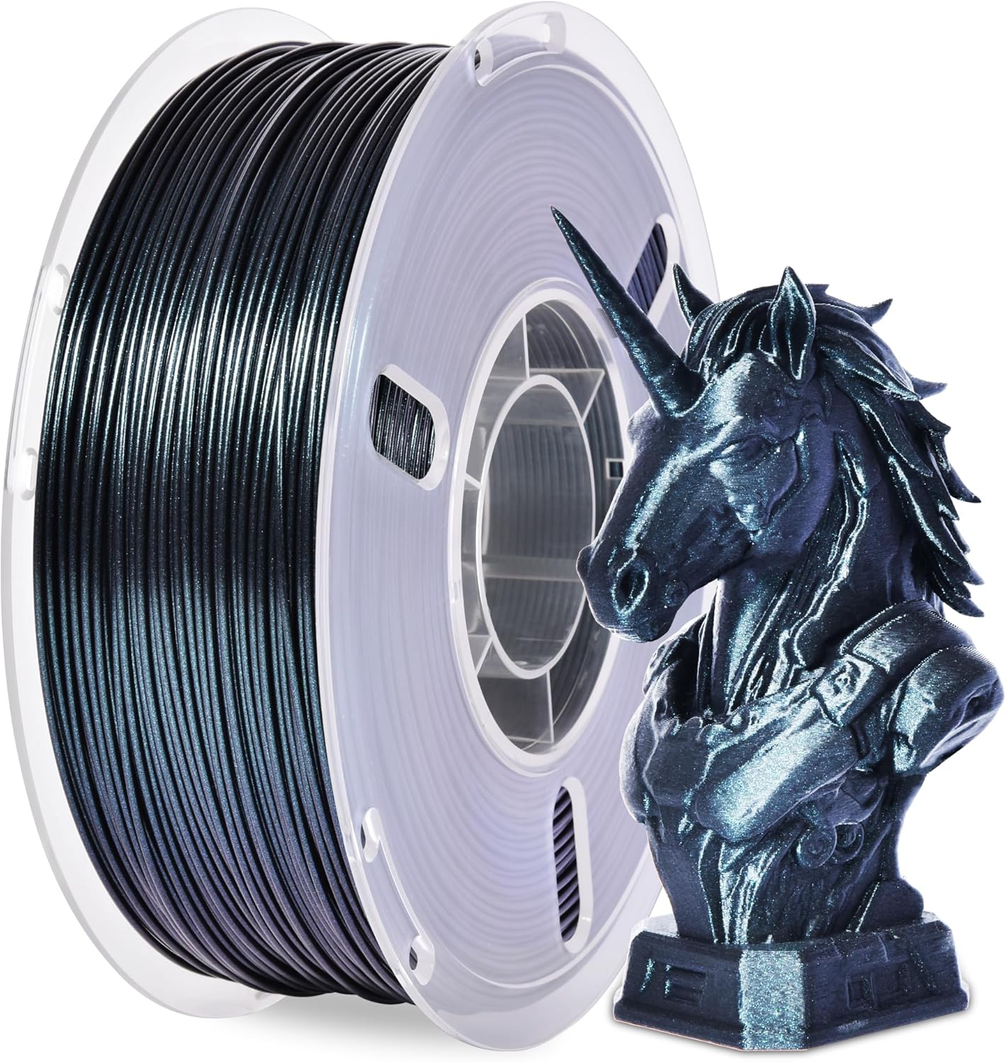 RAMBERY 3D Printer Filament 1.75mm Galaxy Blue Silk PLA Filament Sparkle Deep Blue Shiny 3D Printing Filament for Most FDM 3D Printer, 1kg(2.2lb) - Image 8