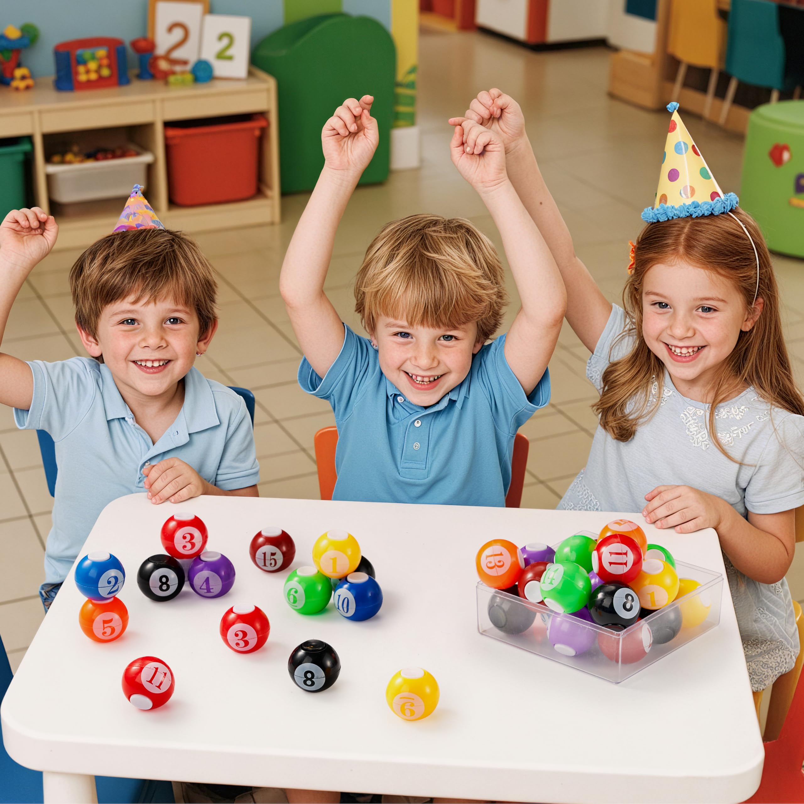 Pool Table Fidget Toy Snapklik.com : 36 Pack 8-Ball Pool Fidget Spinners For Kids, Pool Ball ...