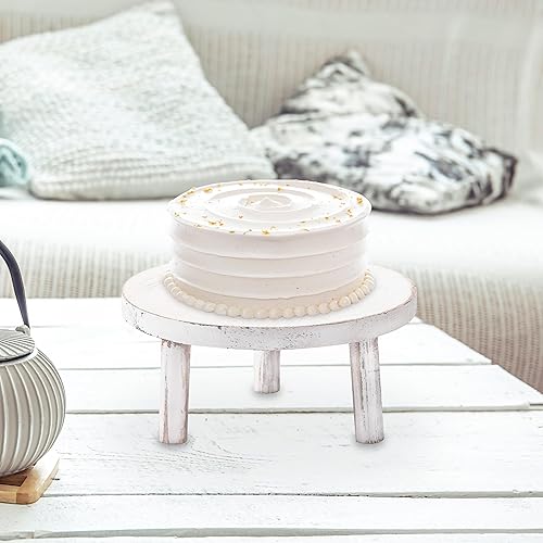 Miniatura 7 de Elsjoy Juego de 3 elevadores de madera para cupcakes, soporte redondo de madera para tartas, juego de exhibición de postres, soporte para cupcakes