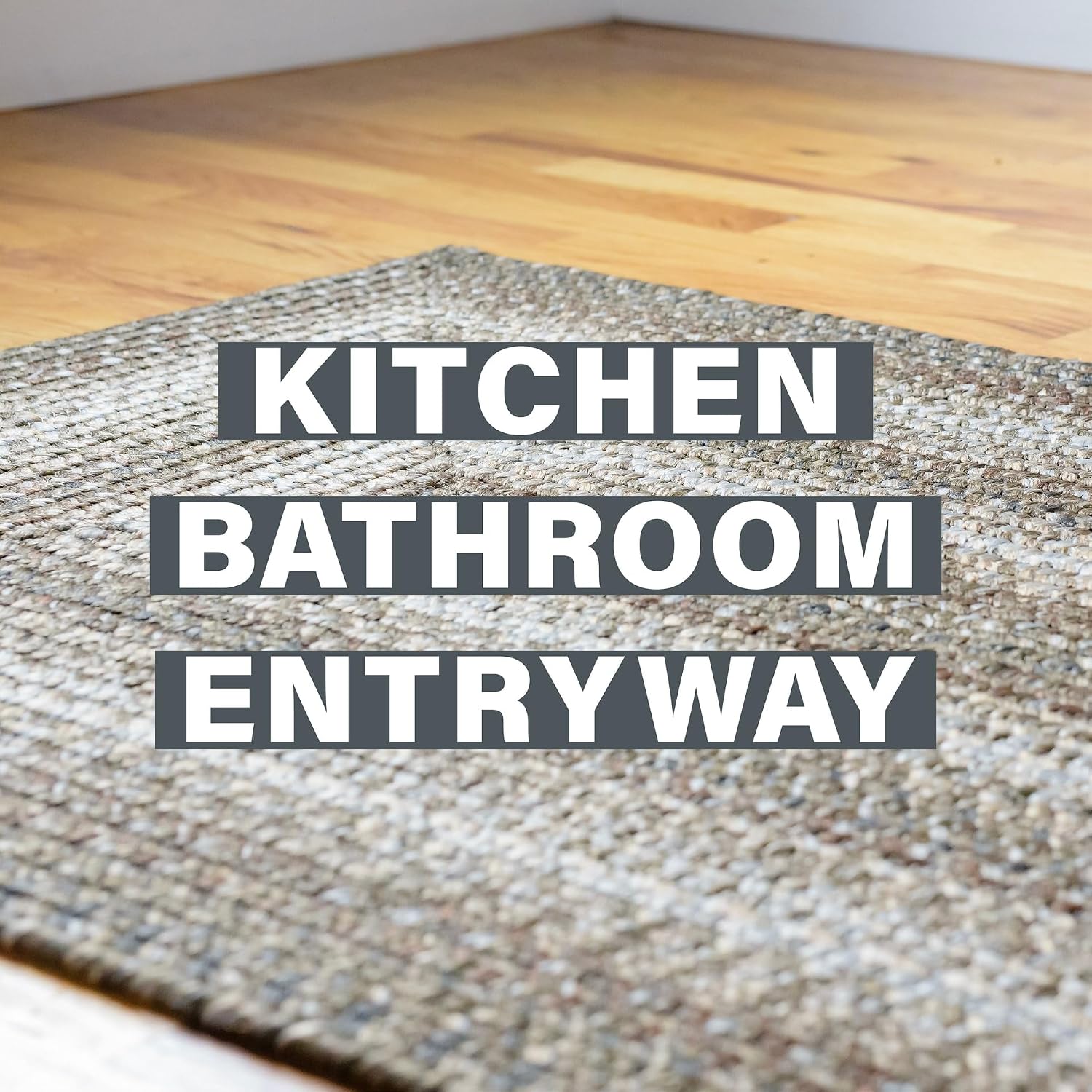 Homespice Wildwood Brown Small Braided Rugs 2'x3' - Braided Kitchen Rugs for Rustic and Country Kitchen Decor, Machince Washable, Waterproof, Durable and Reversible - Both Indoor and Outdoor