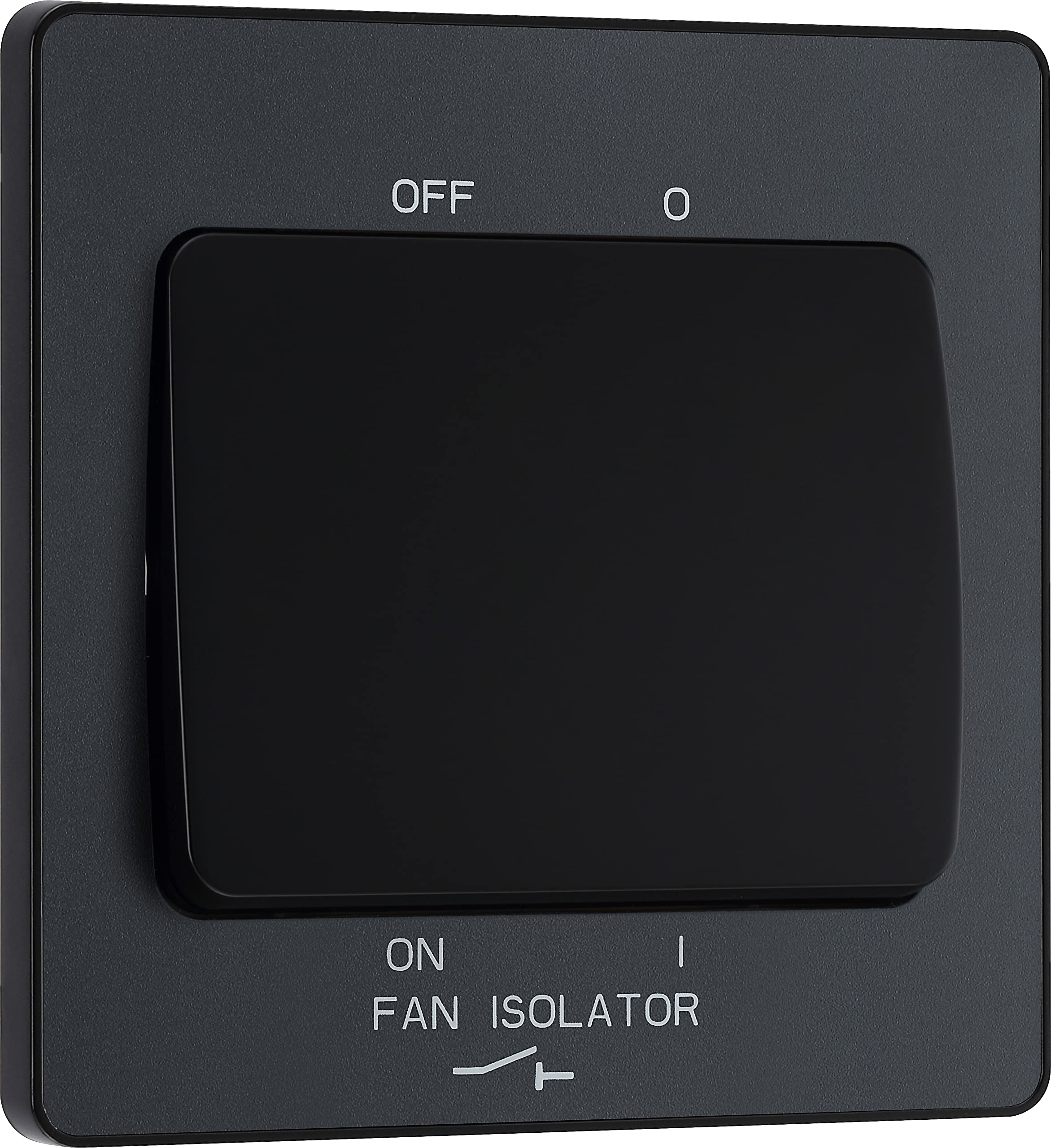 British General Matt Grey Bg Electrical Evolve Fan Isolator Switch, Triple Pole