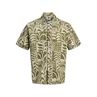 JACK & JONES Maglietta da Uomo Jprblulyon Print Dobby S/S, Mermaid