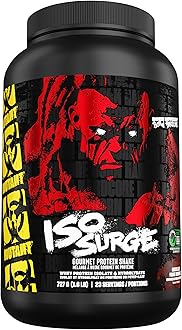 MUTANTISO SURGE | Gourmet hardcore protein formula - whey protein Isolate powder, low carb, low fat, digestive enzyme boosted - Chocolate Fudge Brownie - 727 g
