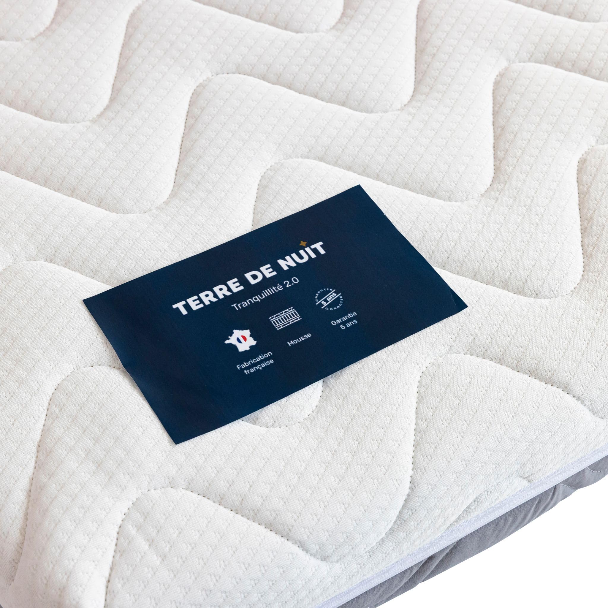 Terre de Nuit Matelas Enfant Mousse 12 cm Tranquillité 2.0 90x200