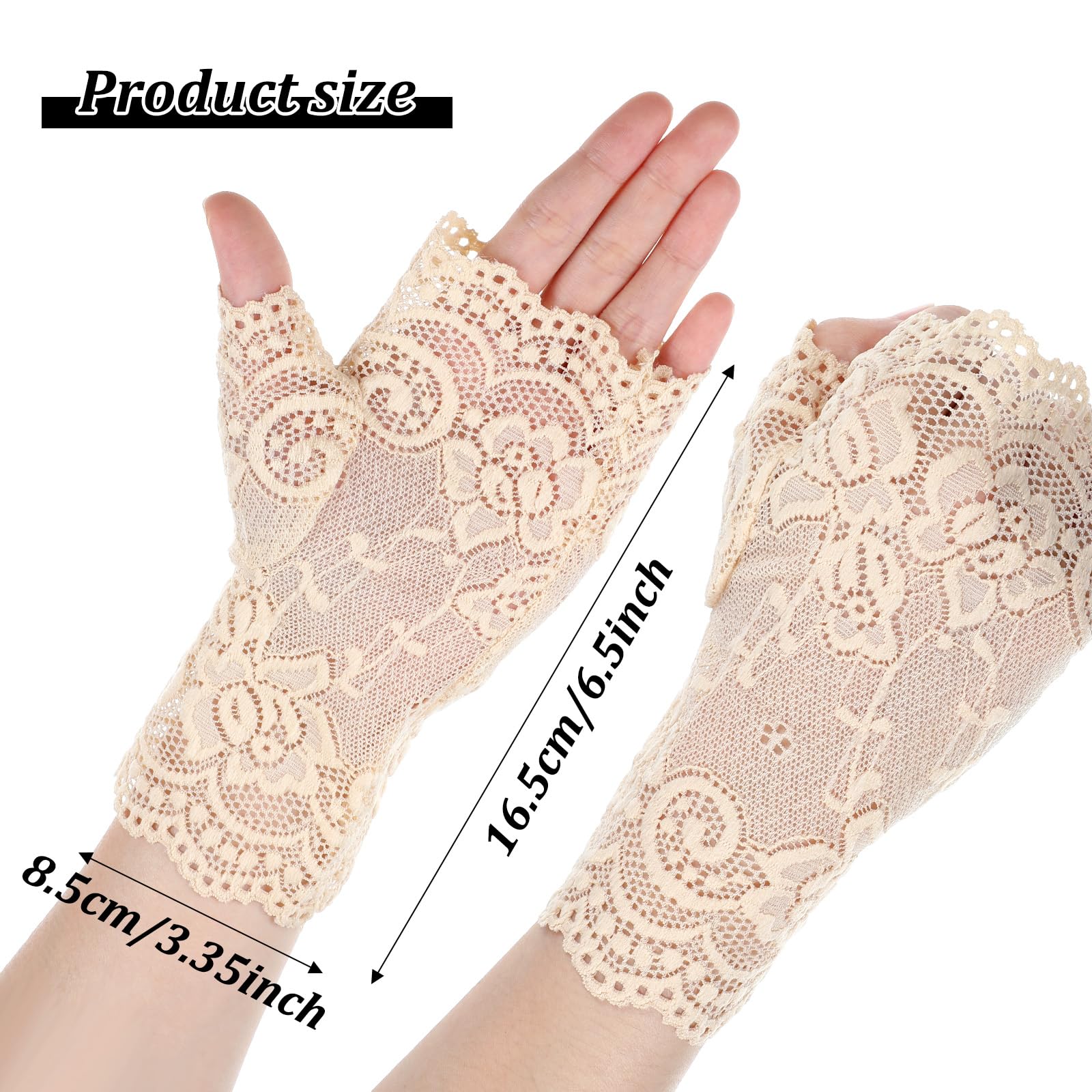 Classicseali 4 works Fingerless Lace Gloves - Image 2