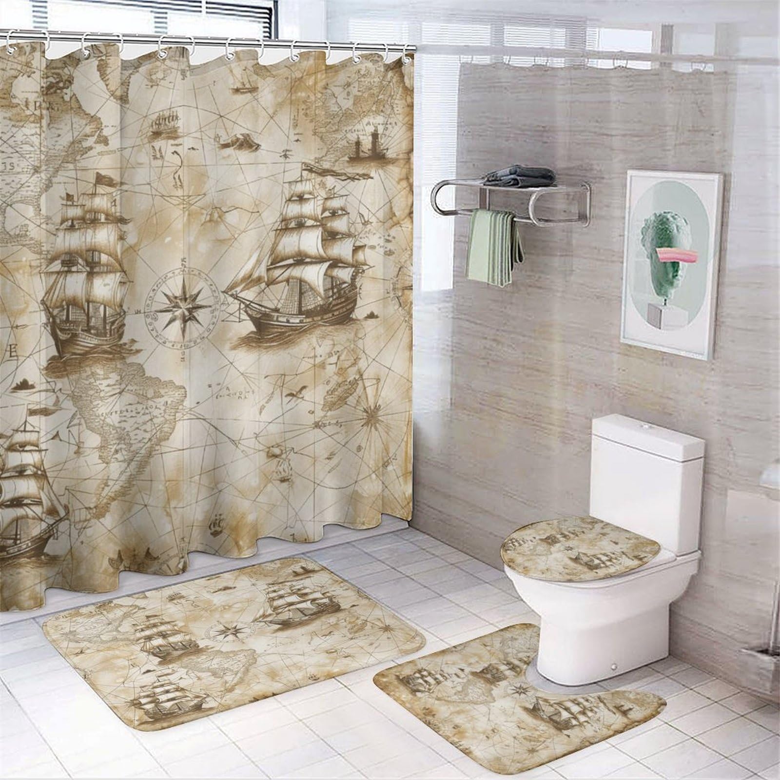 バス・洗面所用品 ShowerCurtain GDG Original Pirates Movie Vintage Jay franco pittsburgh pirates shower curtain
