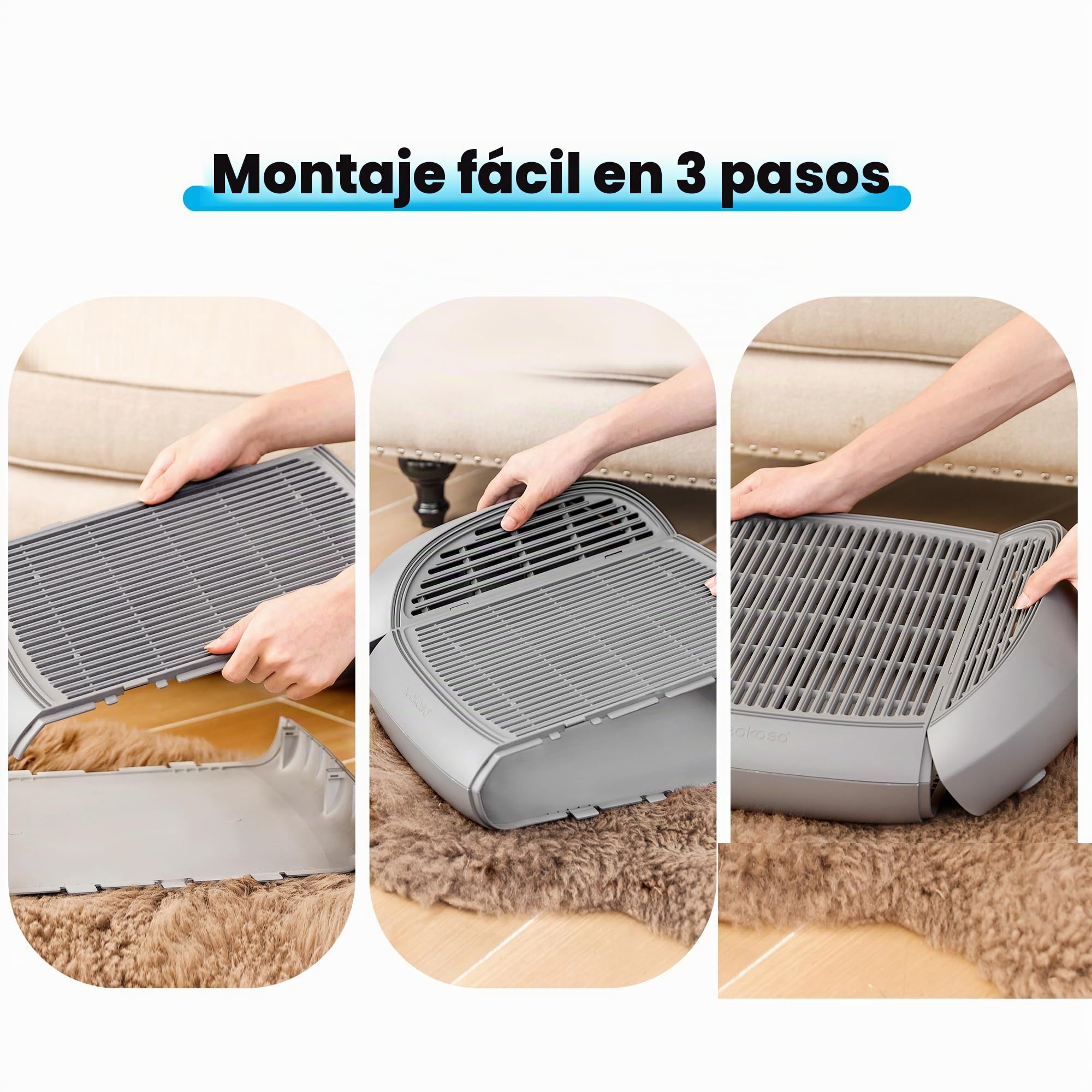 Neakasa Taburete de Pedal para Gatos Con Función de Filtro, Rampa de Arena Fácil de Limpiar, Atrapador M1 Con Parte Superior Abierta, Autolimpiante