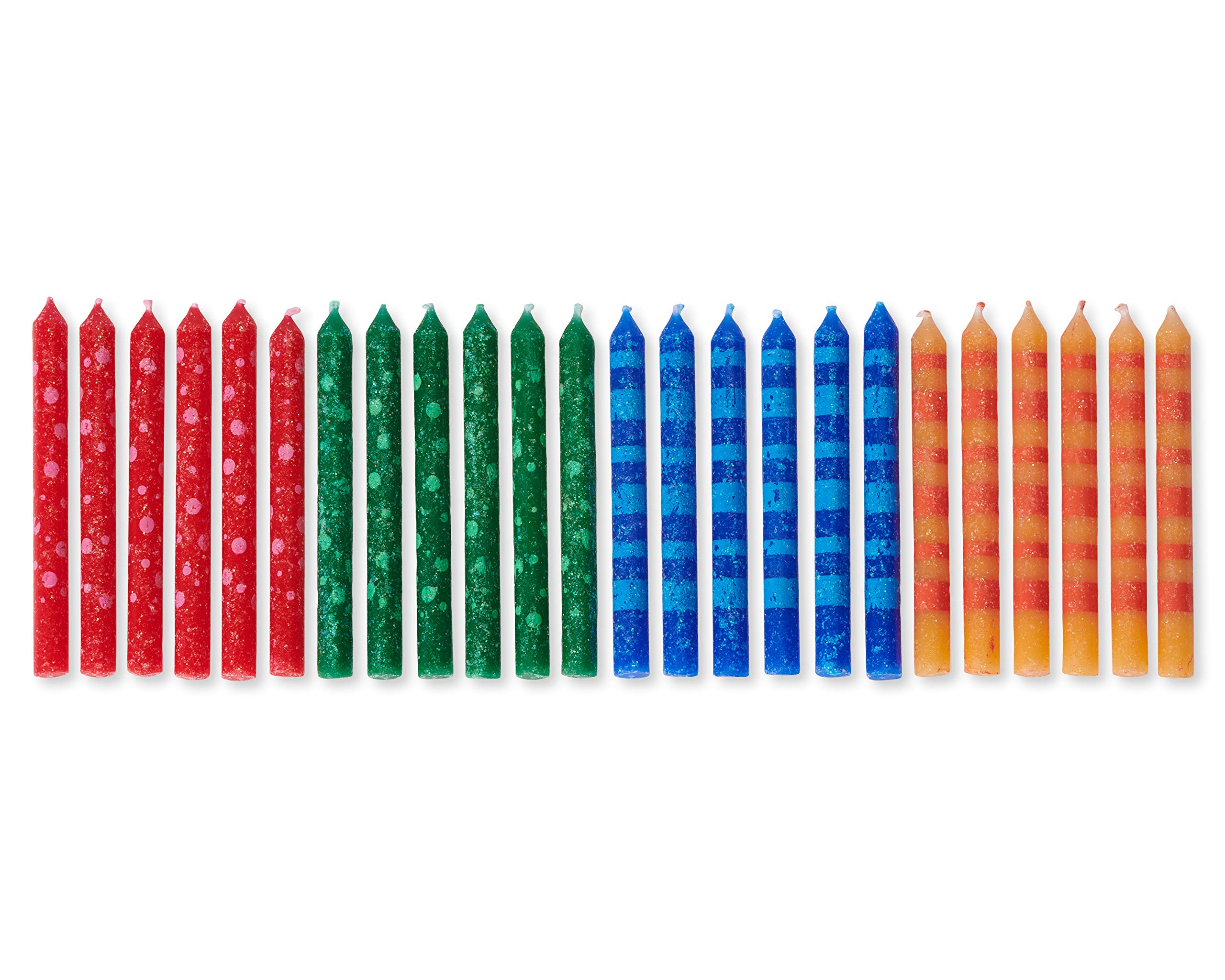 Papyrus Birthday Candles, Stripe & Polka Dot (24-Count)