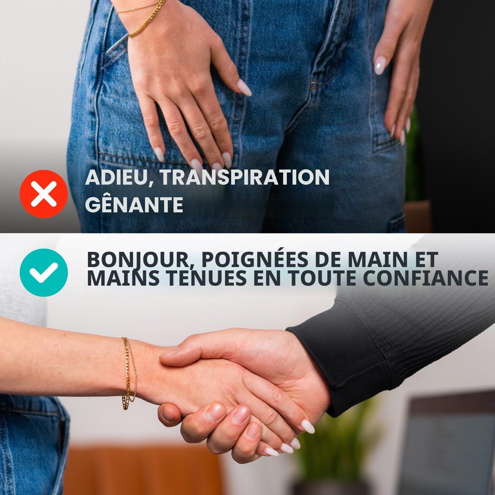 SweatBlock Lotion anti-transpirante pour les mains pour paumes moites - 50 ml - Taille de voyage - Traitement de l'hyperhidrose à séchage rapide pour homme et femme - Formule non irritante testée