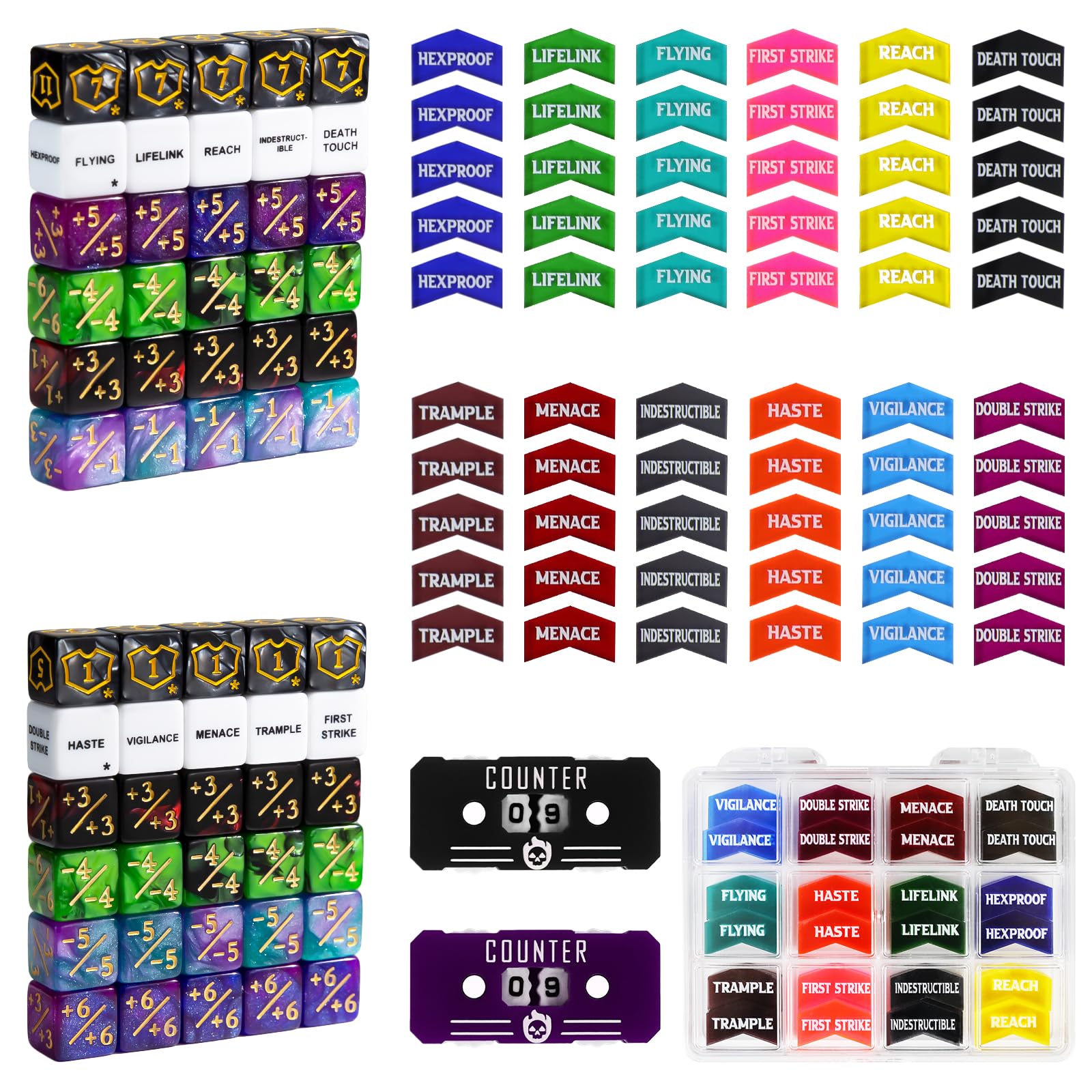 Amazon.com: FIGURESLAB 122PCS MTG Keyword Tokens & Dice & Life