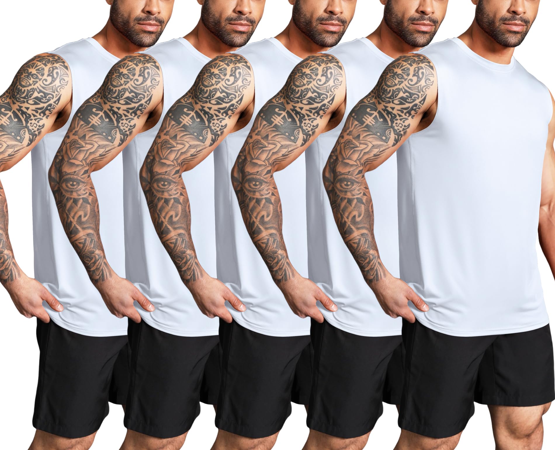 Boyzn Confezione da 3 canottiere da allenamento da uomo per palestra, atletica, bodybuilding, fitness, senza maniche