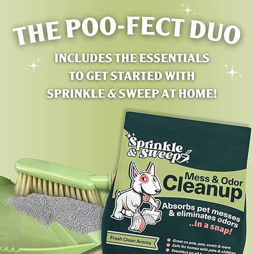 Miniatura 2 de Sprinkle & Sweep Limpieza de accidentes de mascotas para todas las superficies duras, no tóxico, limpiador rápido de desorden de mascotas y
