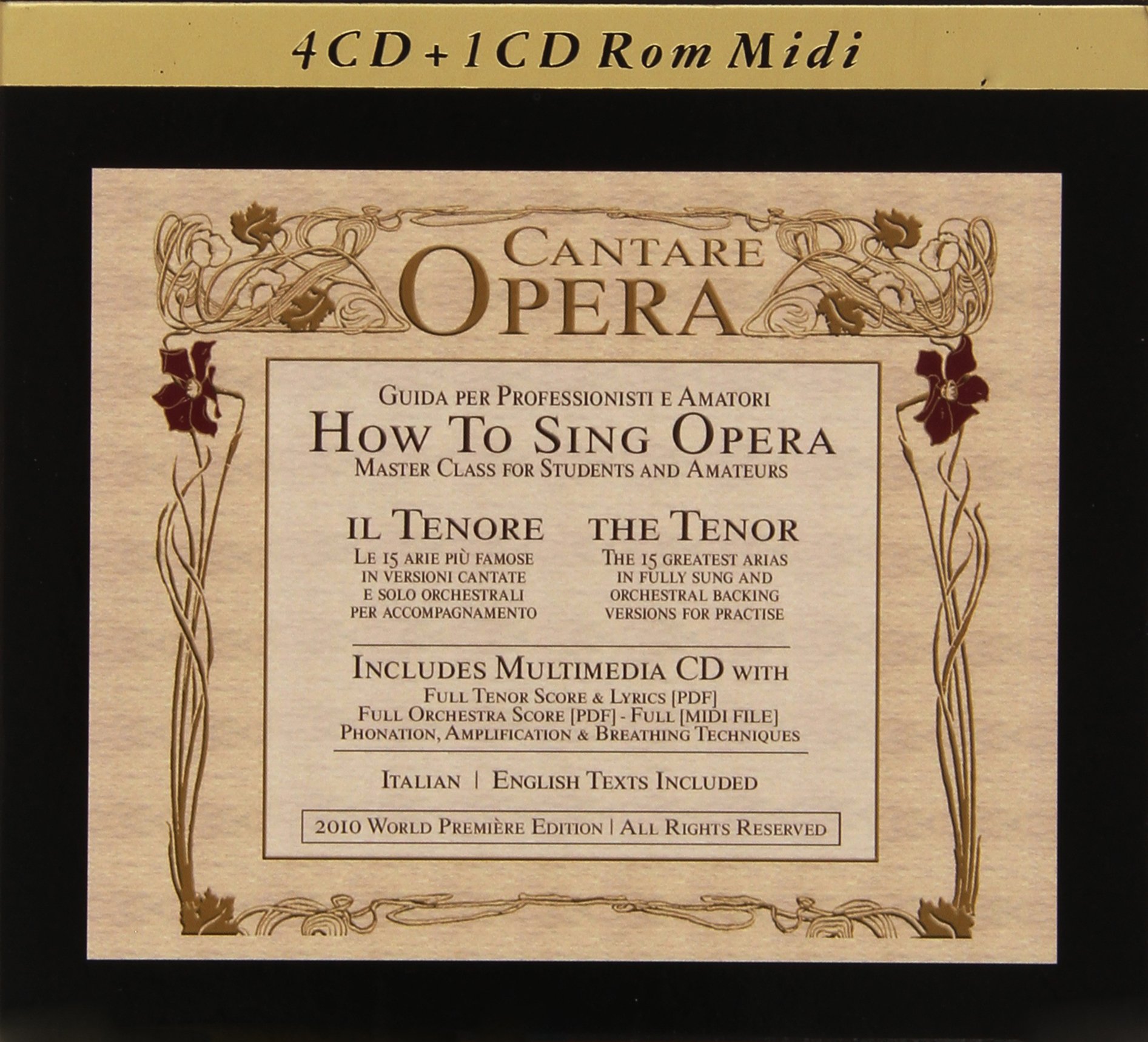 How to Sing Opera - Master Class for Students and Amateurs - The Tenor (5CD)
