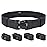 TACNEX Duty Belt w/Hook Lining 4 Keepers Police Law Enforcement Correctional Officer Security 2 Black Nylon Outer Belt L