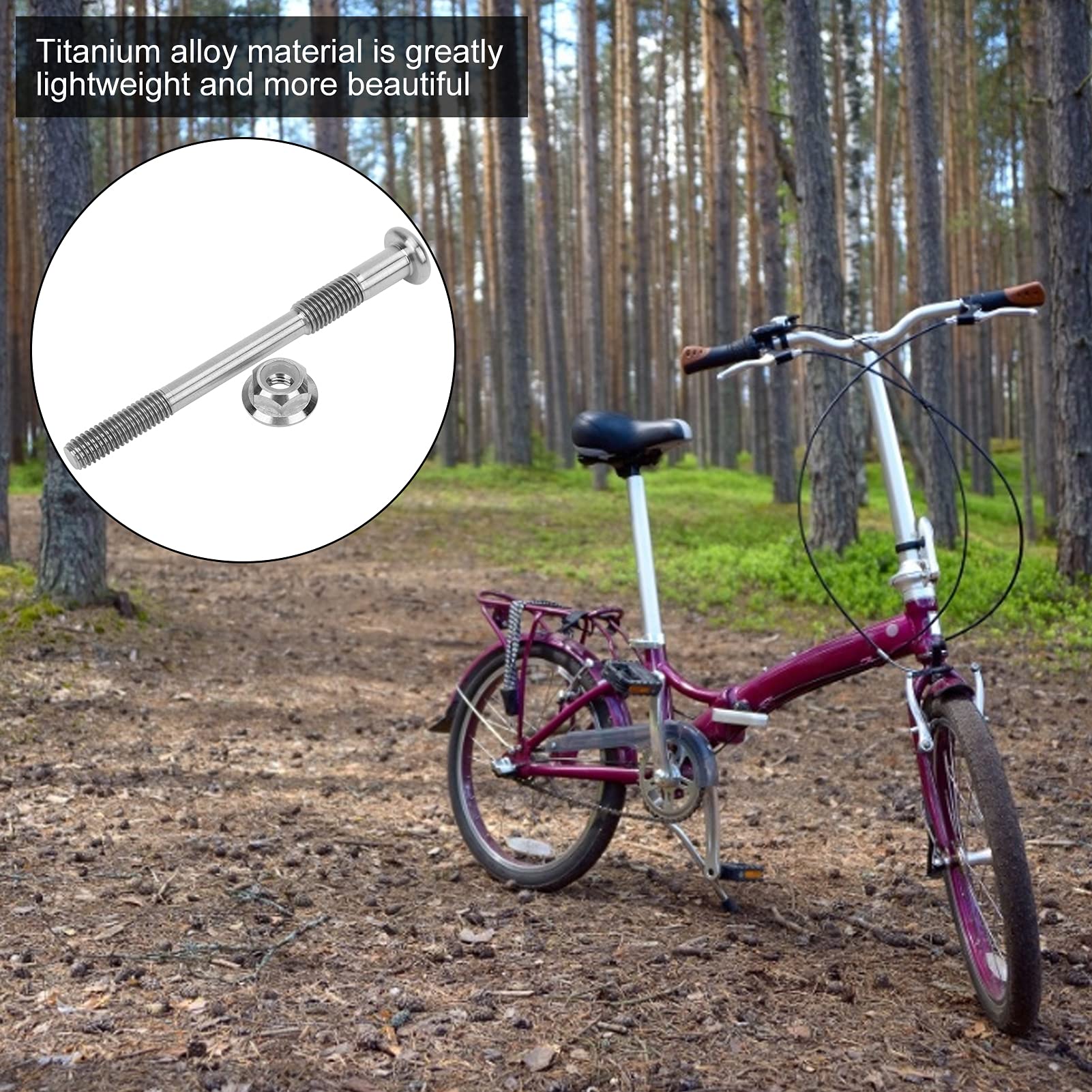 Boulon et écrou de disque d'arrêt H&H/titane pour tige de selle