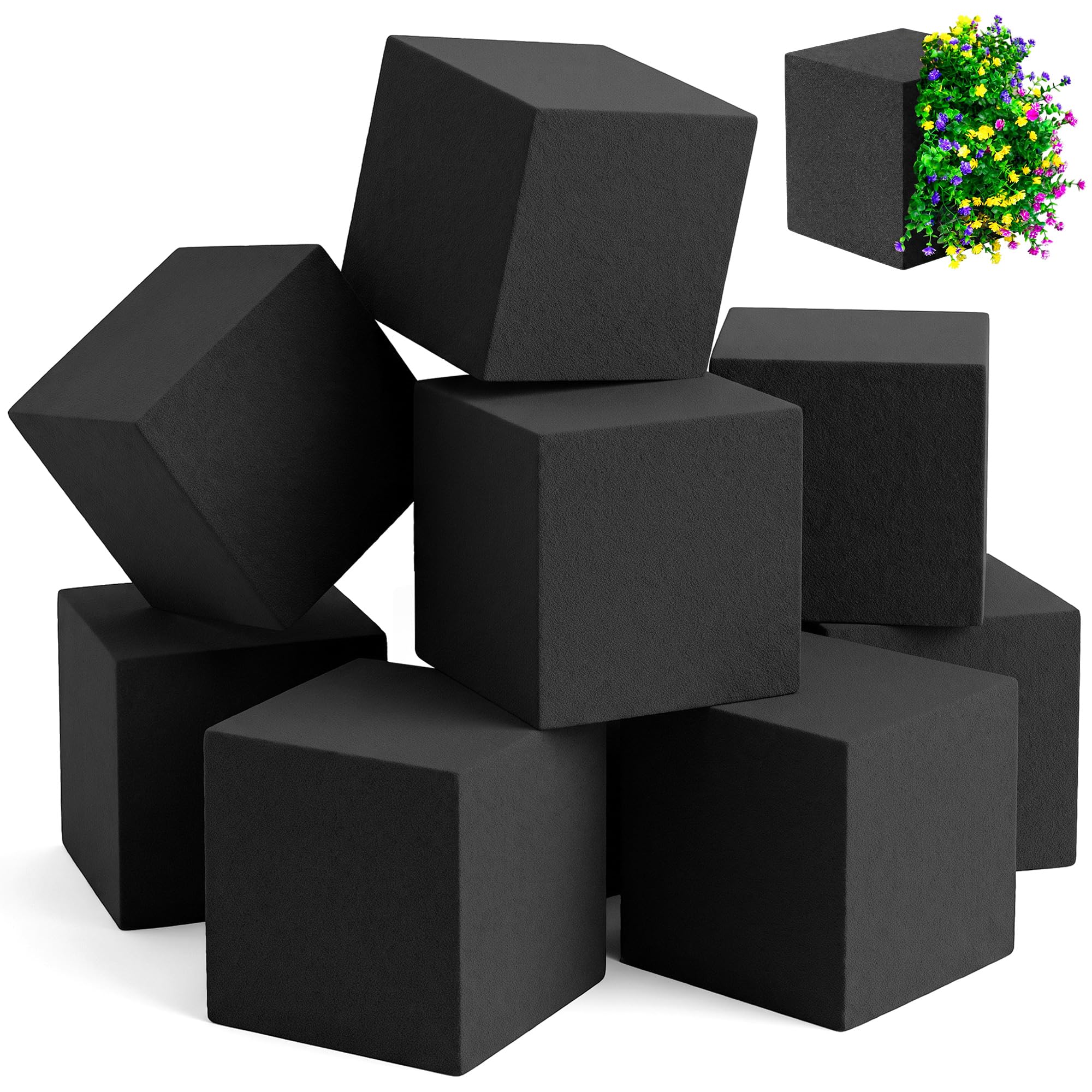 Black Floral Foam Blocks - For Dried & Artificial Flowers -6 Black Floral Foam Blocks - For Dried & Artificial Flowers -6