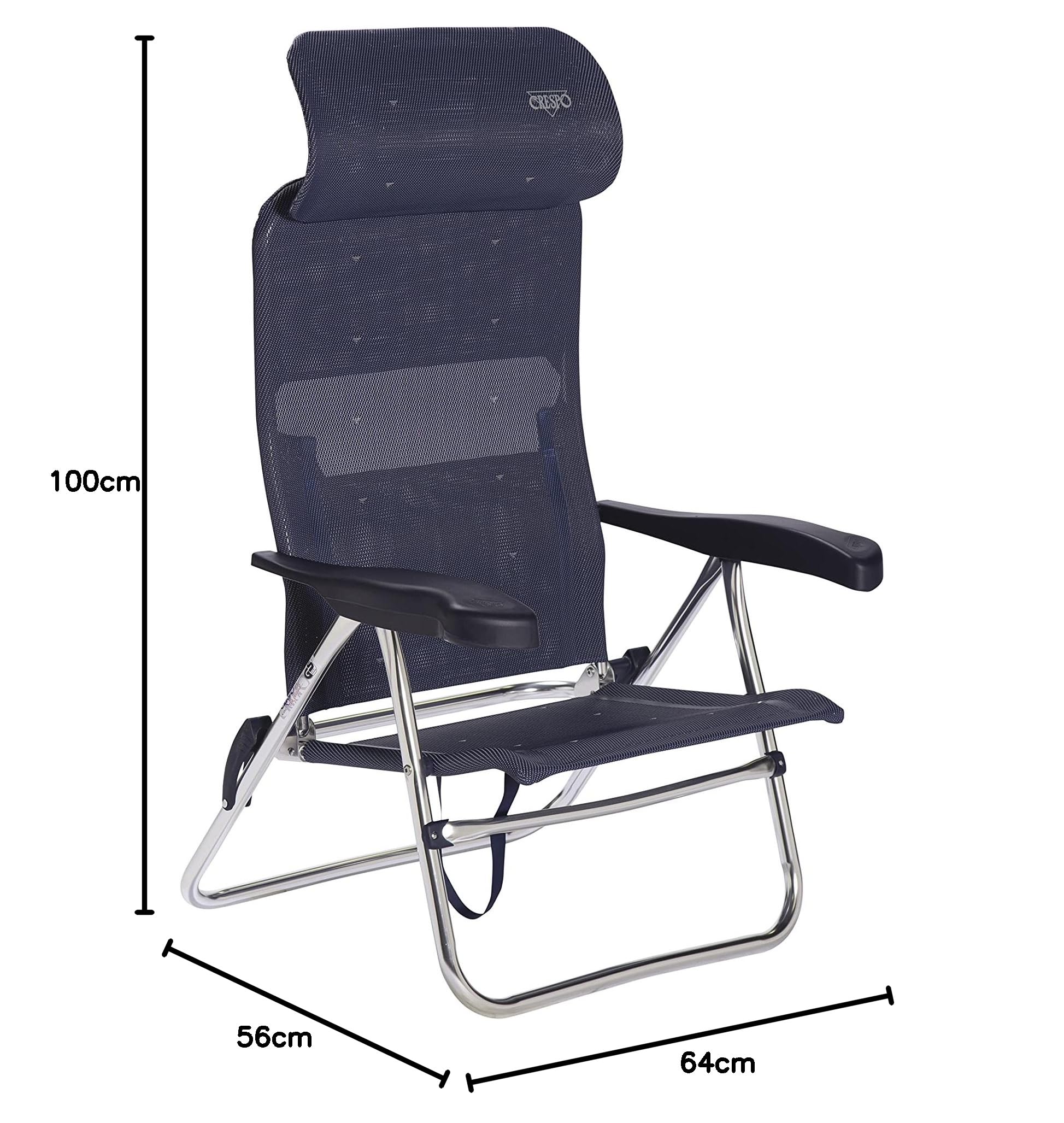 Crespo - Fauteuil de Plage - AL/205 - Compact - Bleu foncé