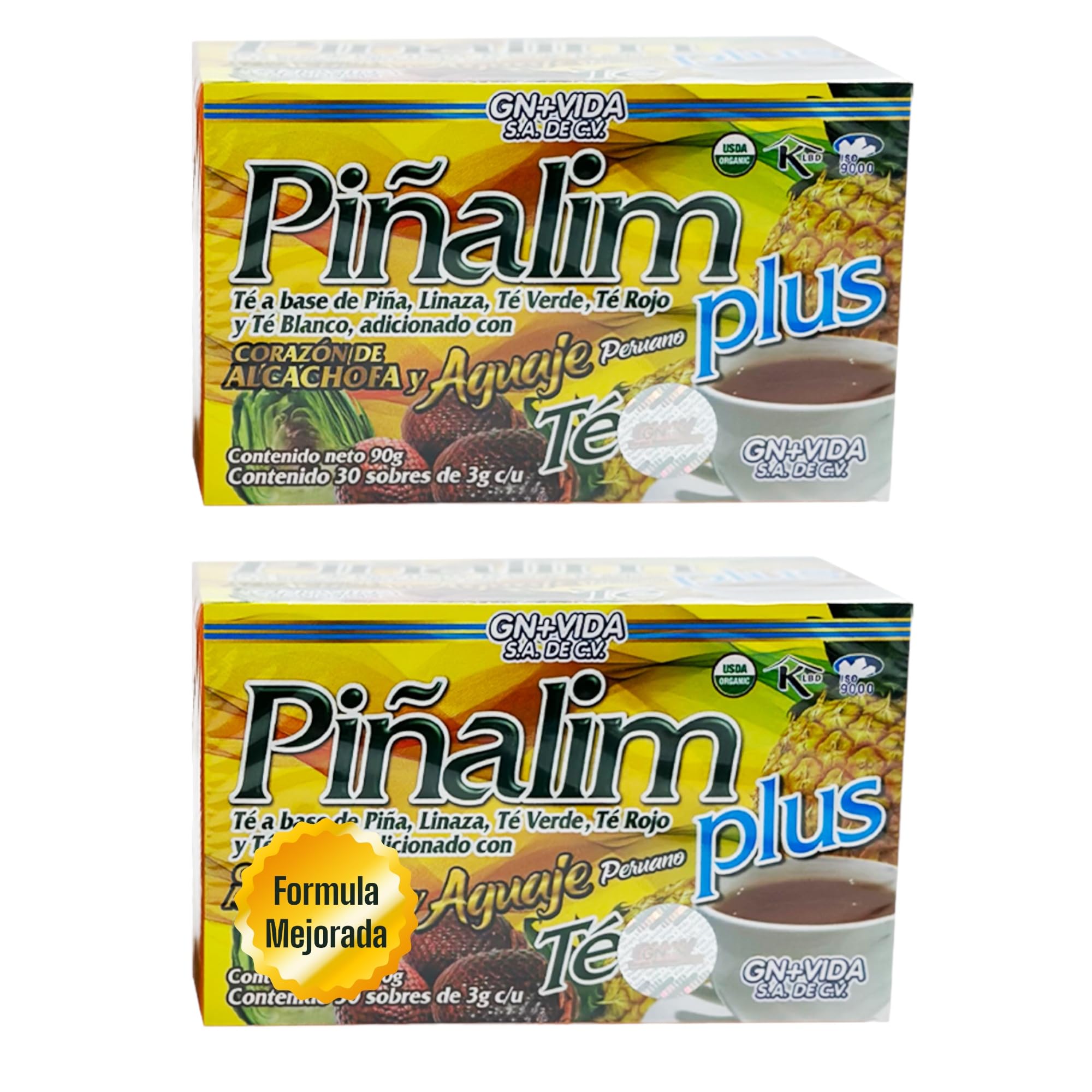 Farvisan Té Piñalim PLUS 2 PACK (Producto Nuevo) Contiene 60 sobres ...