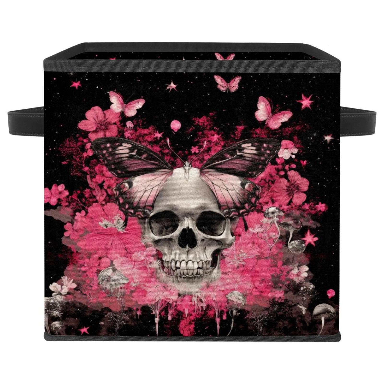 Paniers de rangement pliables tête de mort boîte tissu vêtements étagère