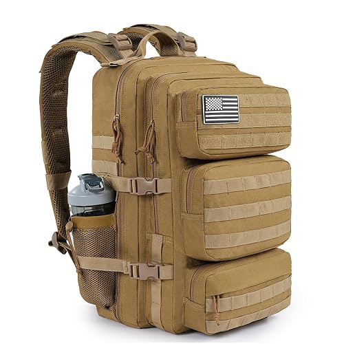 kookoomia 50L Military Tactical Assault Pack 3-Day (Brown)