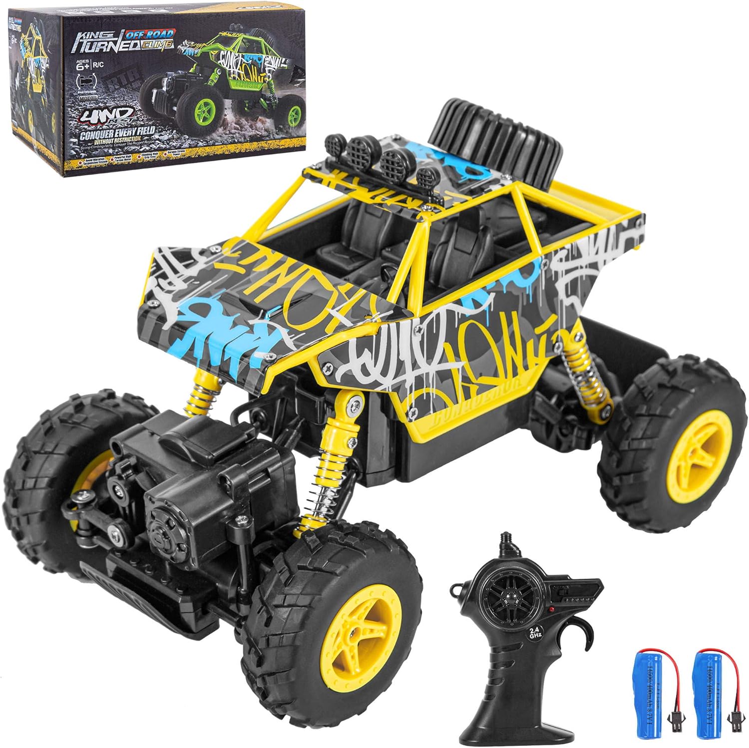 FunsLane Remote Control Car Off Road RC Stunt Cars, 4WD