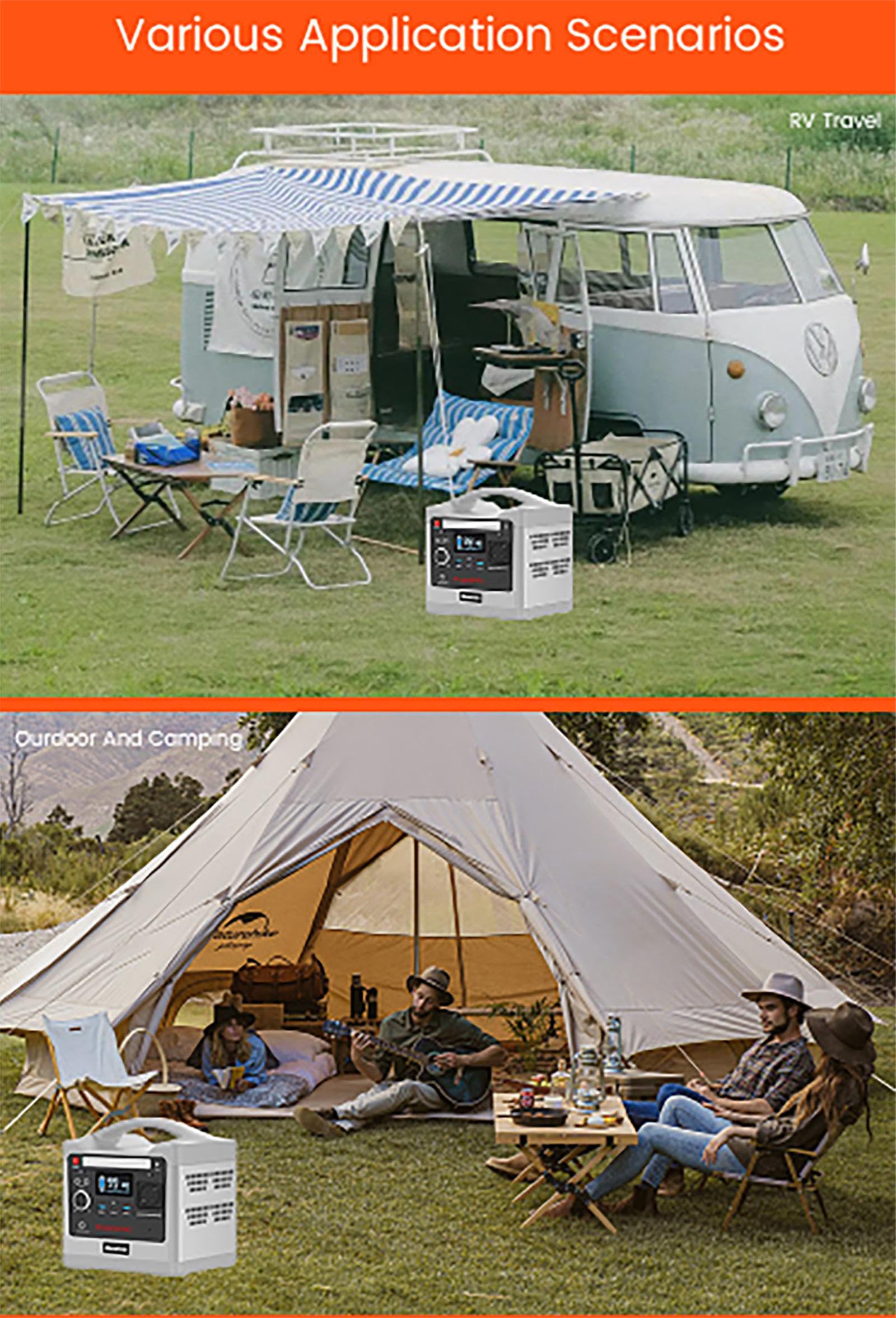 Centrale électrique Portable 300 W, Alimentation CA à Onde sinusoïdale Pure, Alimentation UPS Portable, Recharge par CA/Voiture/Solaire pour Camping-Car, Maison, Camping-Car, urgen