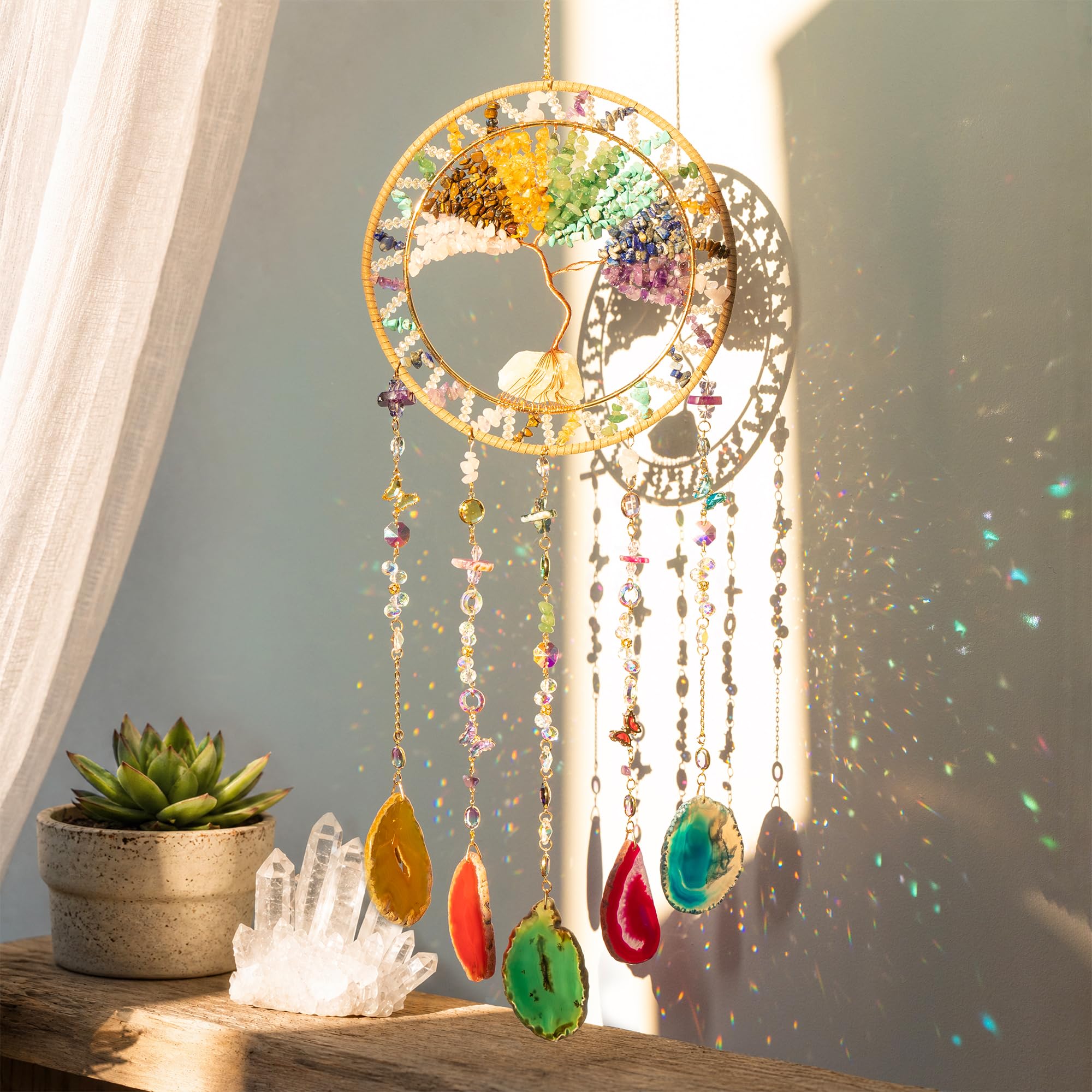 Attrape-lumière cristal chakra de haute précision pour décoration