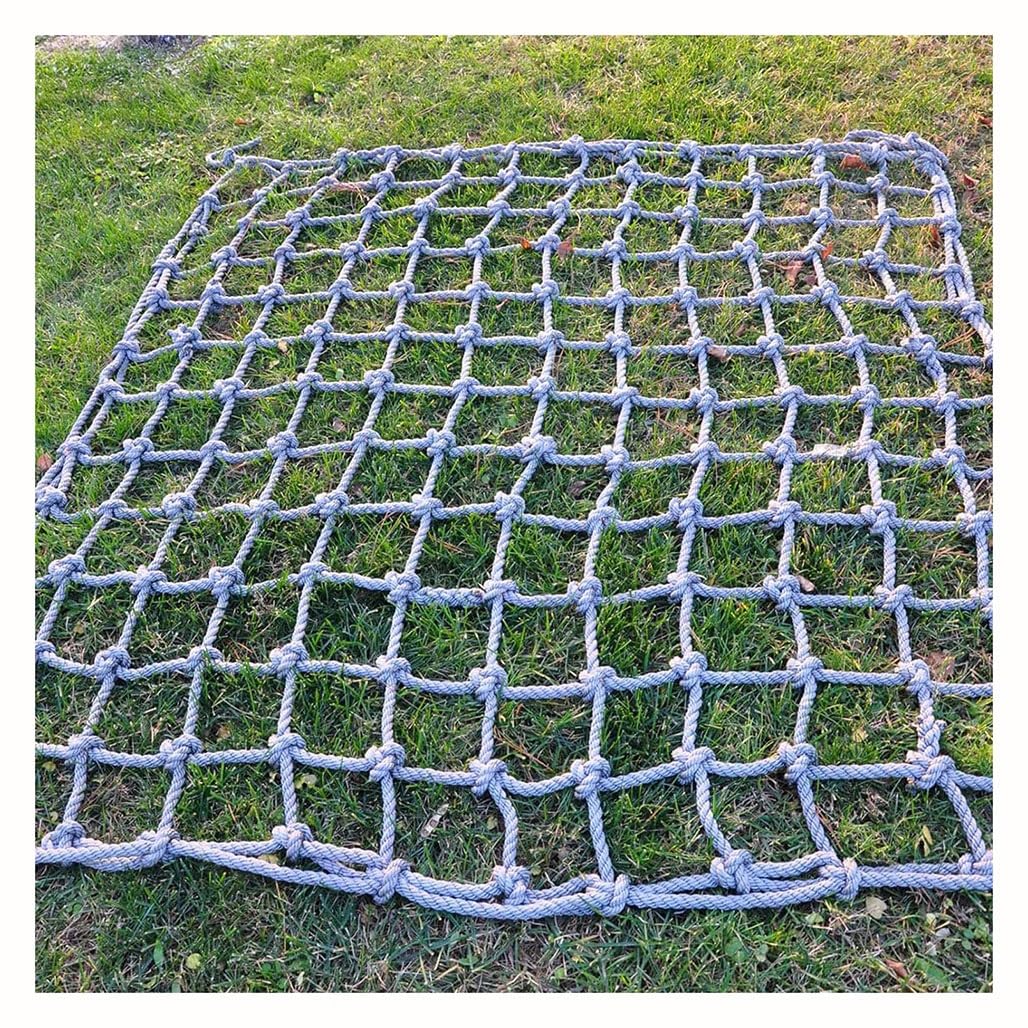 Cargo Climbing Net Outdoor Treehouse Nylon Truck Trailer Nets Playground Heavy Duty Swings Net Safety Net Cargo Net Child(8mm*8cm,2X3m/6.6X9.8ft)