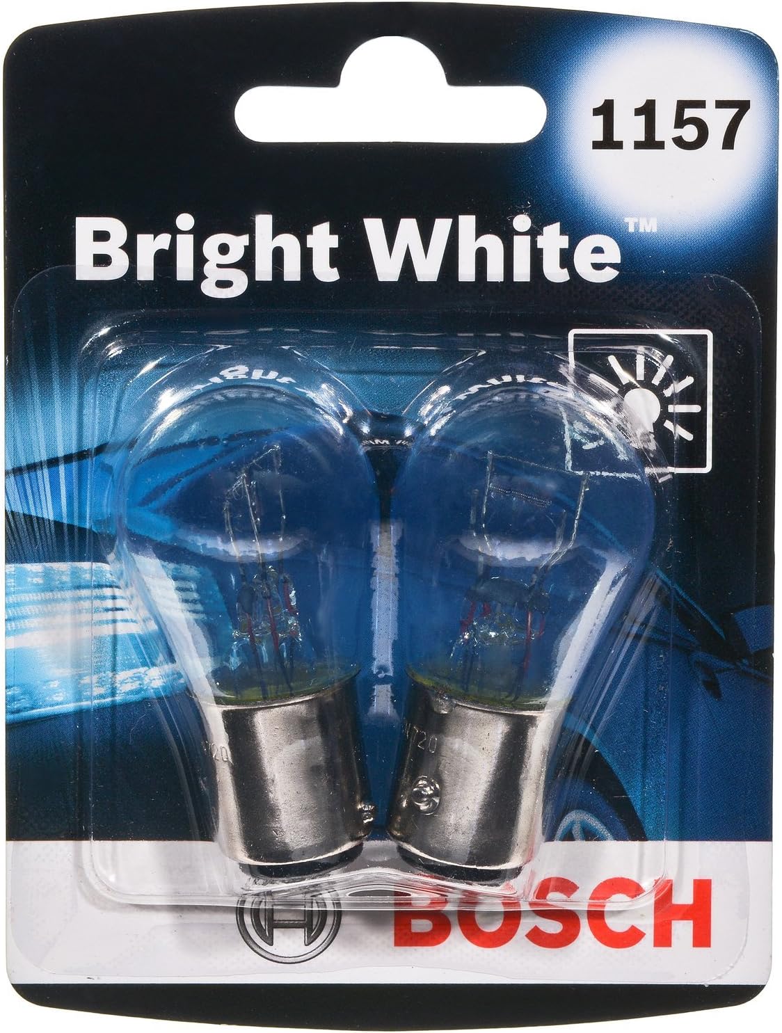 BOSCH 1157 Bright White Upgrade Miniature Bulb - Pack of 2 (1157BW)
