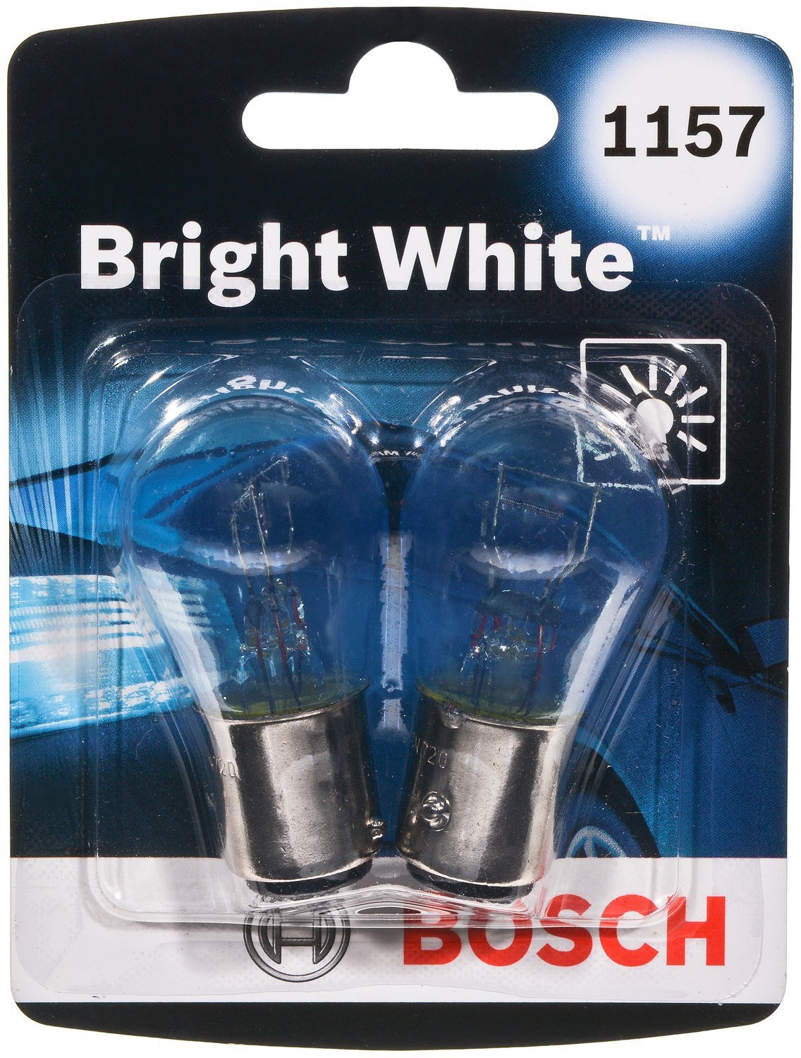 BOSCH 1157 Bright White Upgrade Miniature Bulb - Pack of 2 (1157BW)