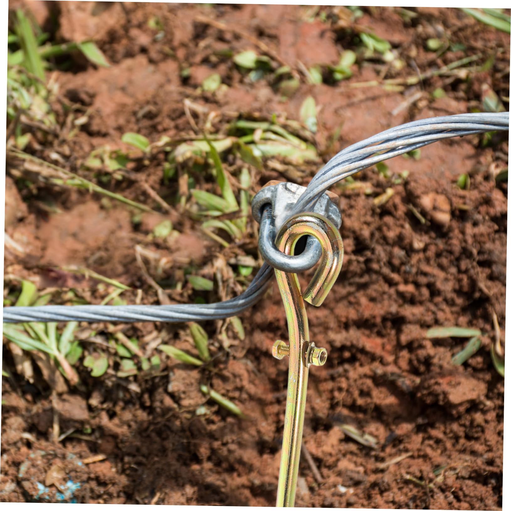 Operitacx Picchetto di Messa Terra Portatile in Ferro con Clip | Kit con Filo di Terra Incluso, Collegamento Sicuro per Auto e Recinzioni Elettriche