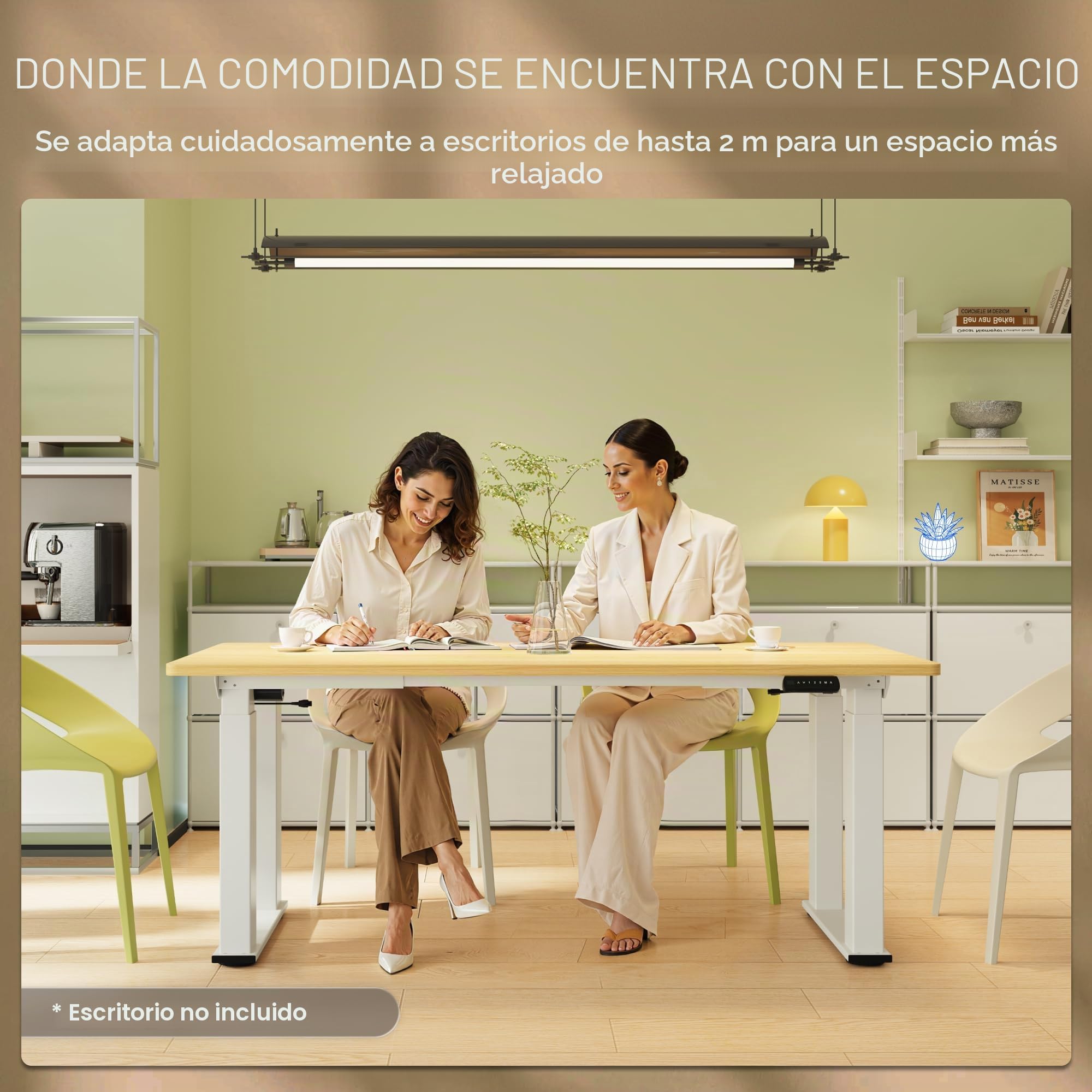 FLEXISPOT Escritorio Elevable Eléctrico Marco de Mesa Estructura Escritorio Elevable con 4 Patas, Marco de Acero de Mesa de Comedor y con 2 Motores, con Memoria de 4 Botones- Carga de 150KG,Blanco